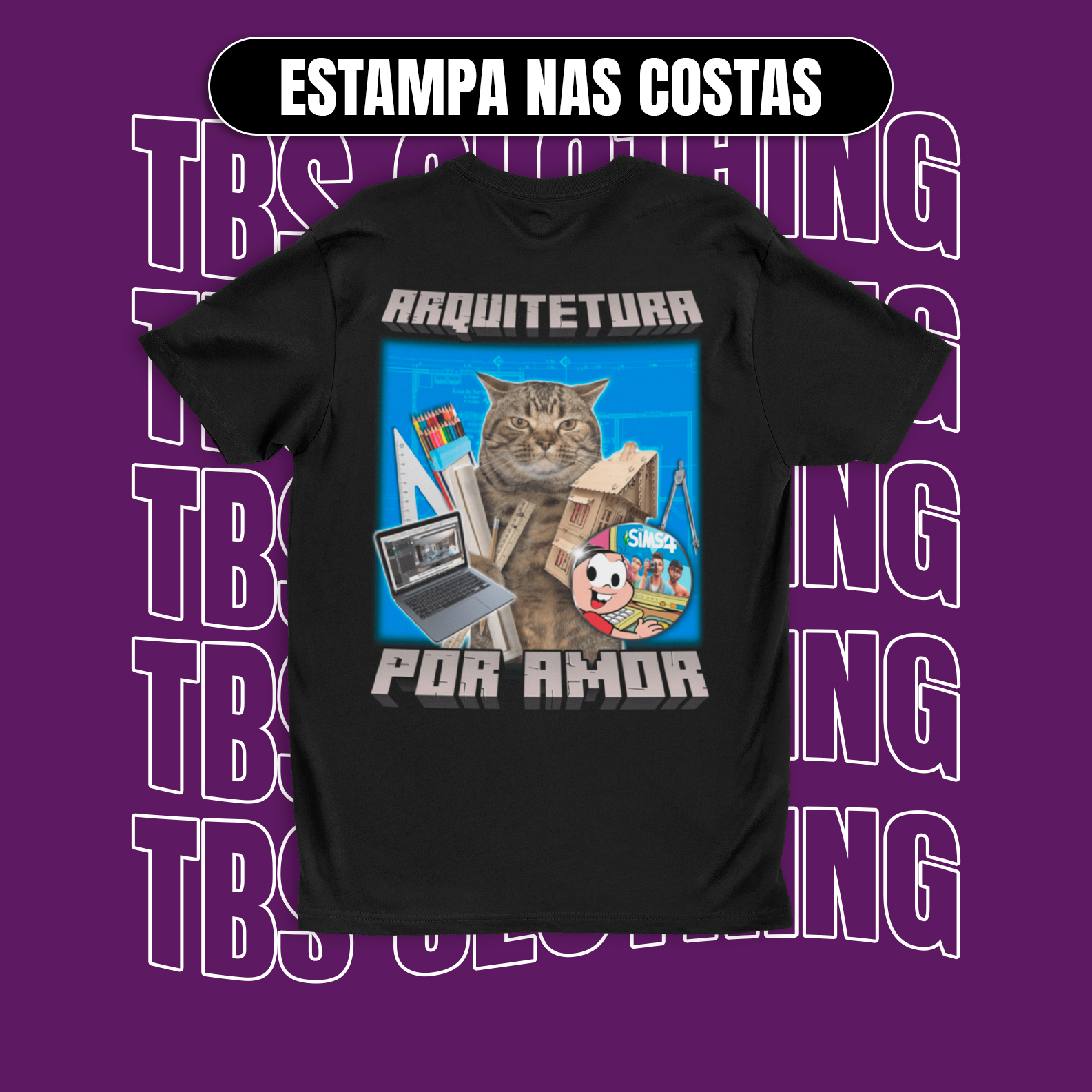 (Estampa nas costas) Arquitetura por amor