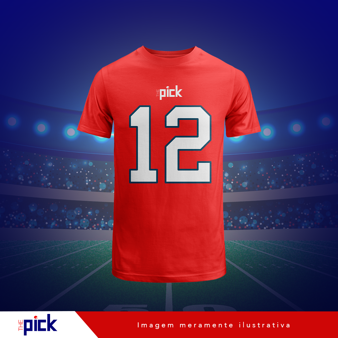 Nome do produto: THE PICK - TOM BRADY NEW ENGLAND PATRIOTS VERMELHA