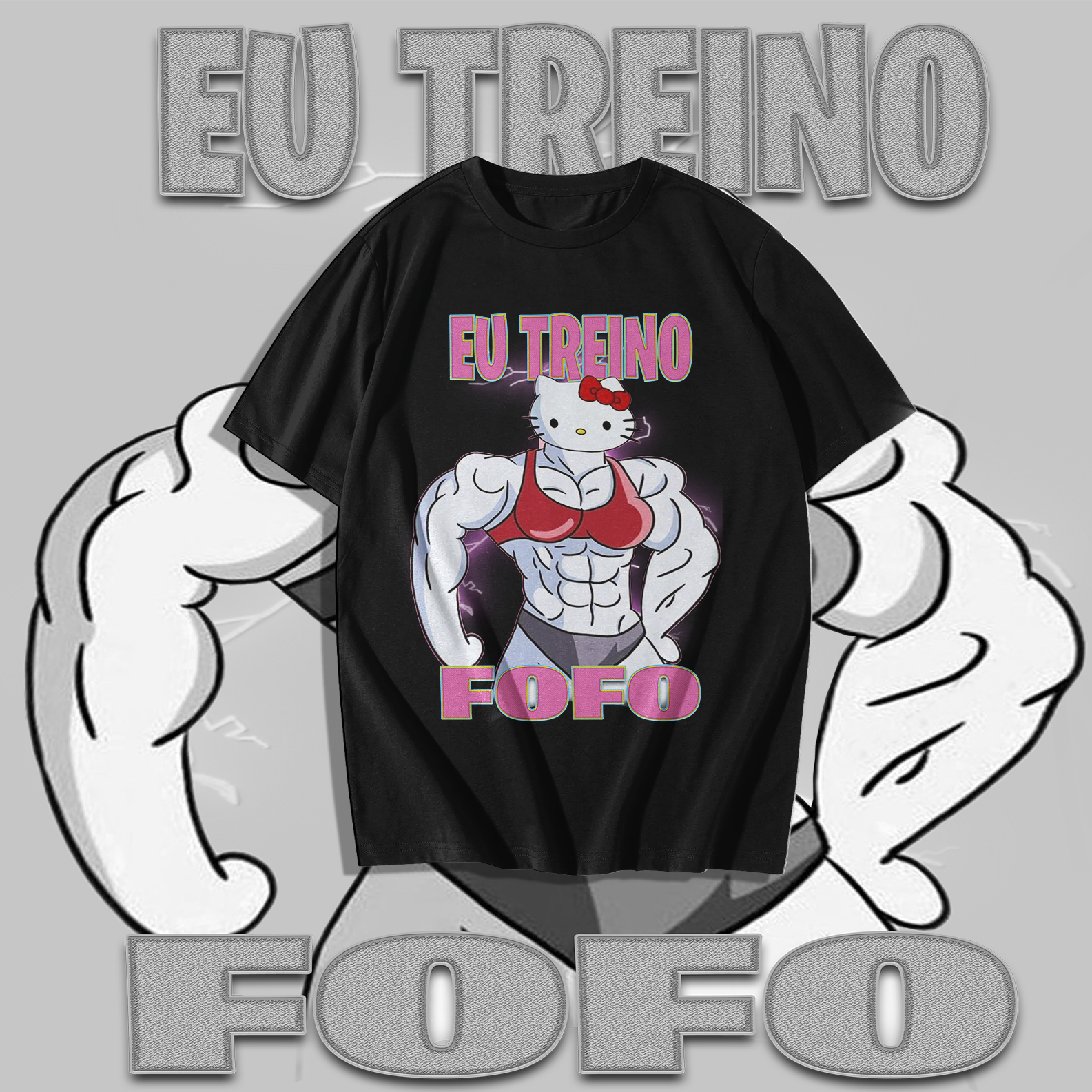 Camiseta Eu treino fofo