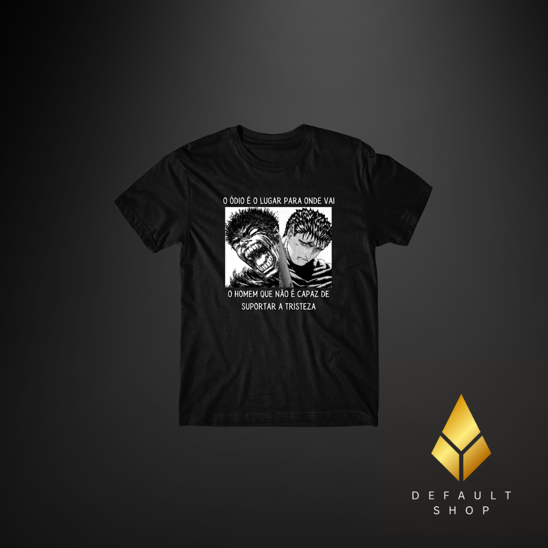 Camiseta Top 10 Frases de Berserk *Estampa na frente*