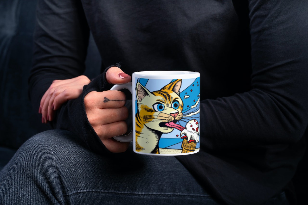 CANECA GATINHO SORVETE 2