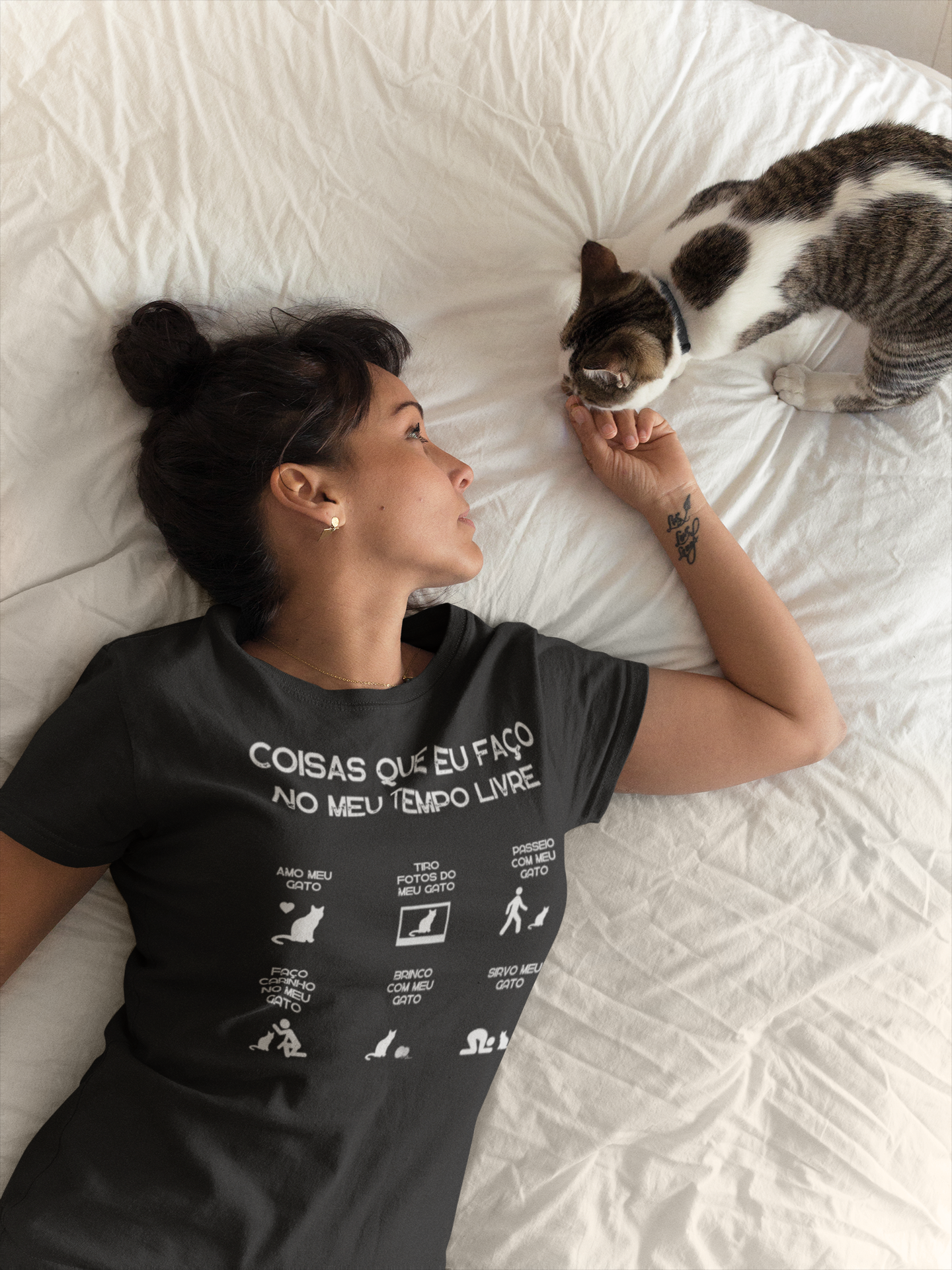 CAMISETA TEMPO LIVRE - GATO