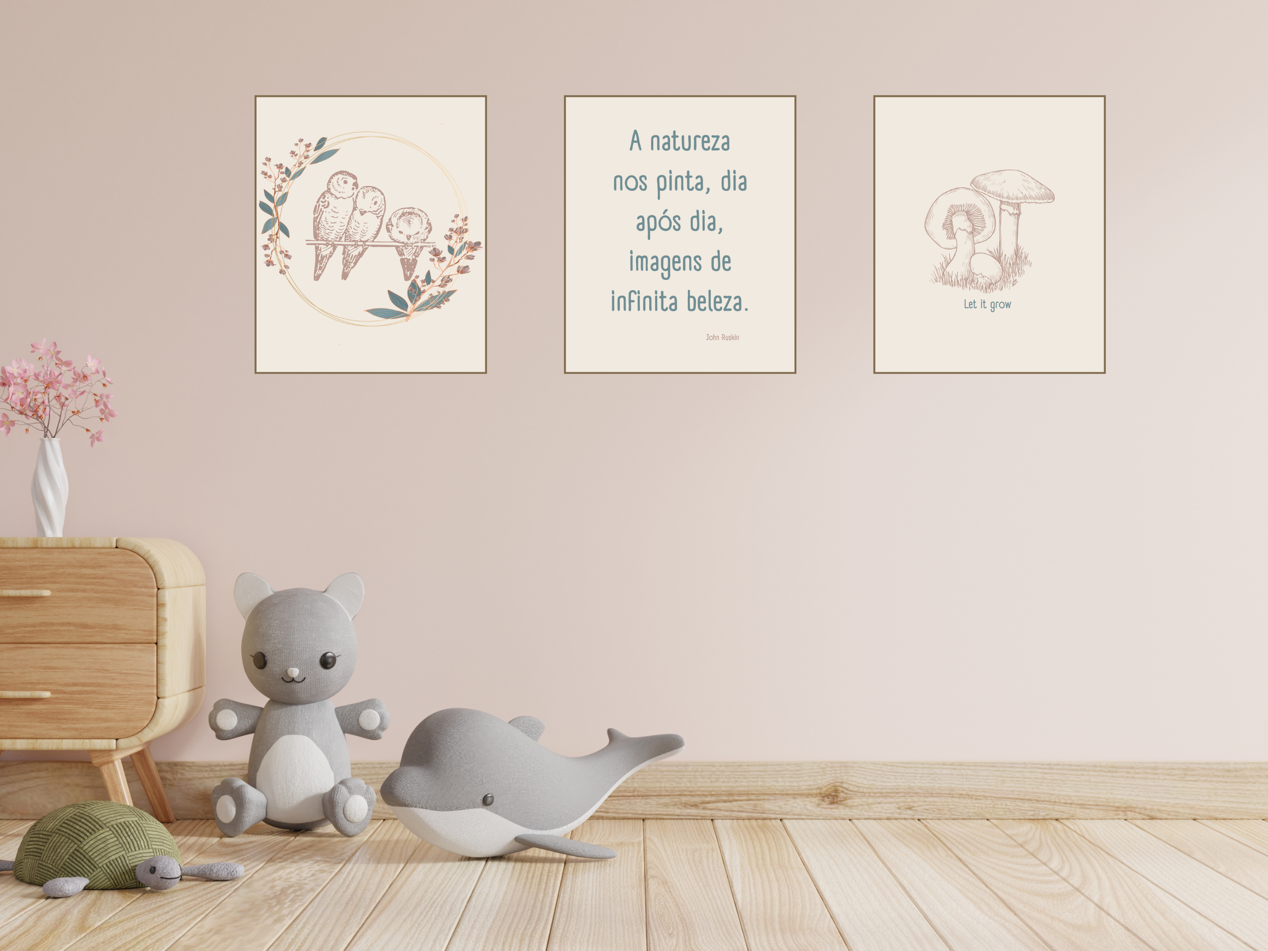 POSTER KIT QUARTO INFANTIL 2 - FRASE