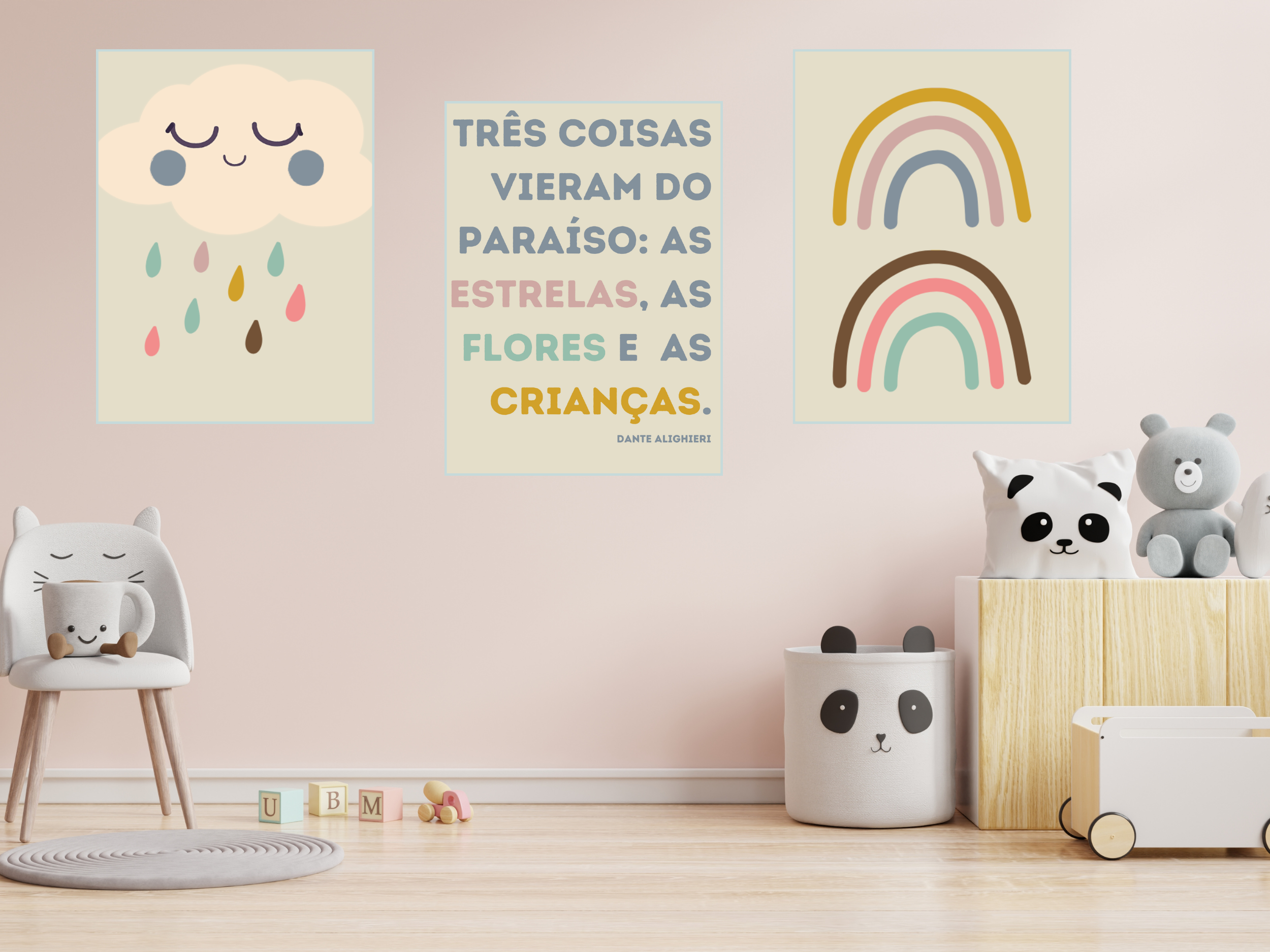 POSTER KIT QUARTO INFANTIL 5 - FRASE