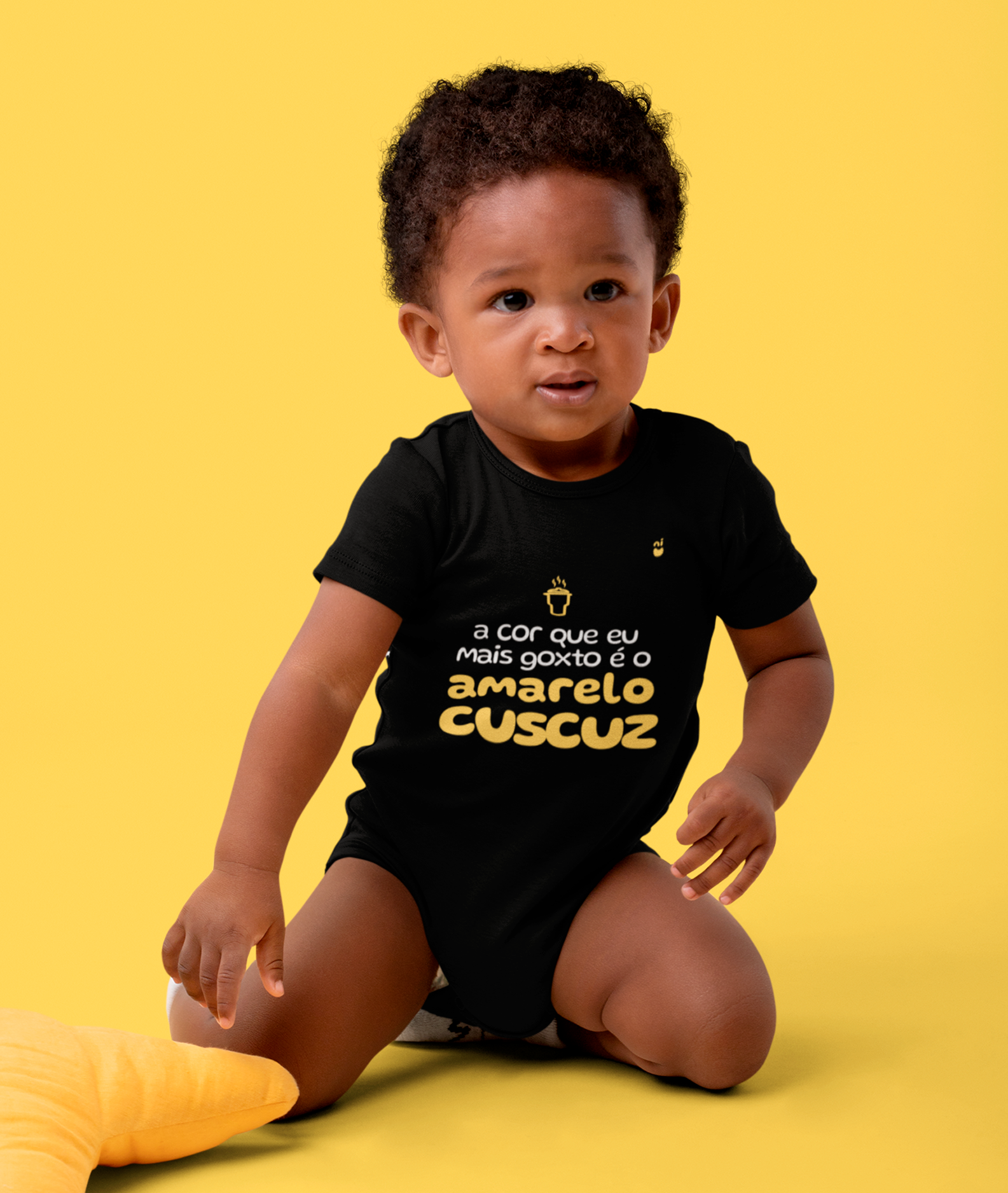 Body - A cor que eu mais goxto é o amarelo cuscuz - Preto