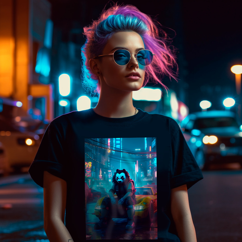 Camiseta Cyberpunk - Panda