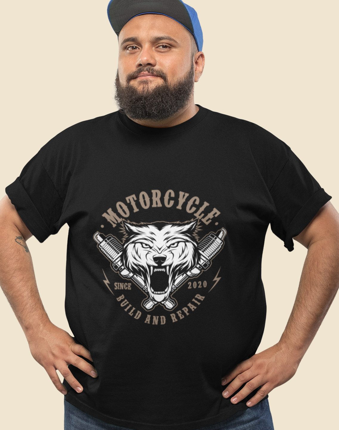 Nome do produto: Camiseta Plus Size MotorCycle (lobo)