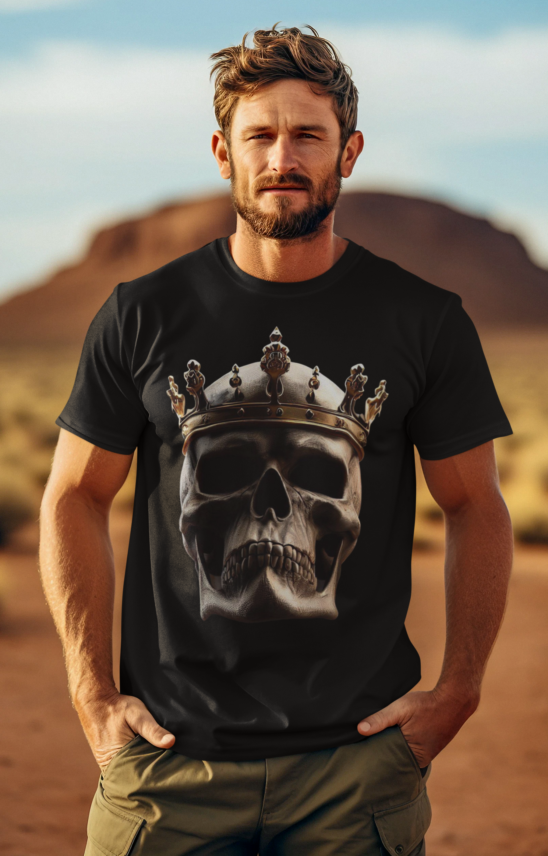 Nome do produto: Camiseta Classica Crânio Rei