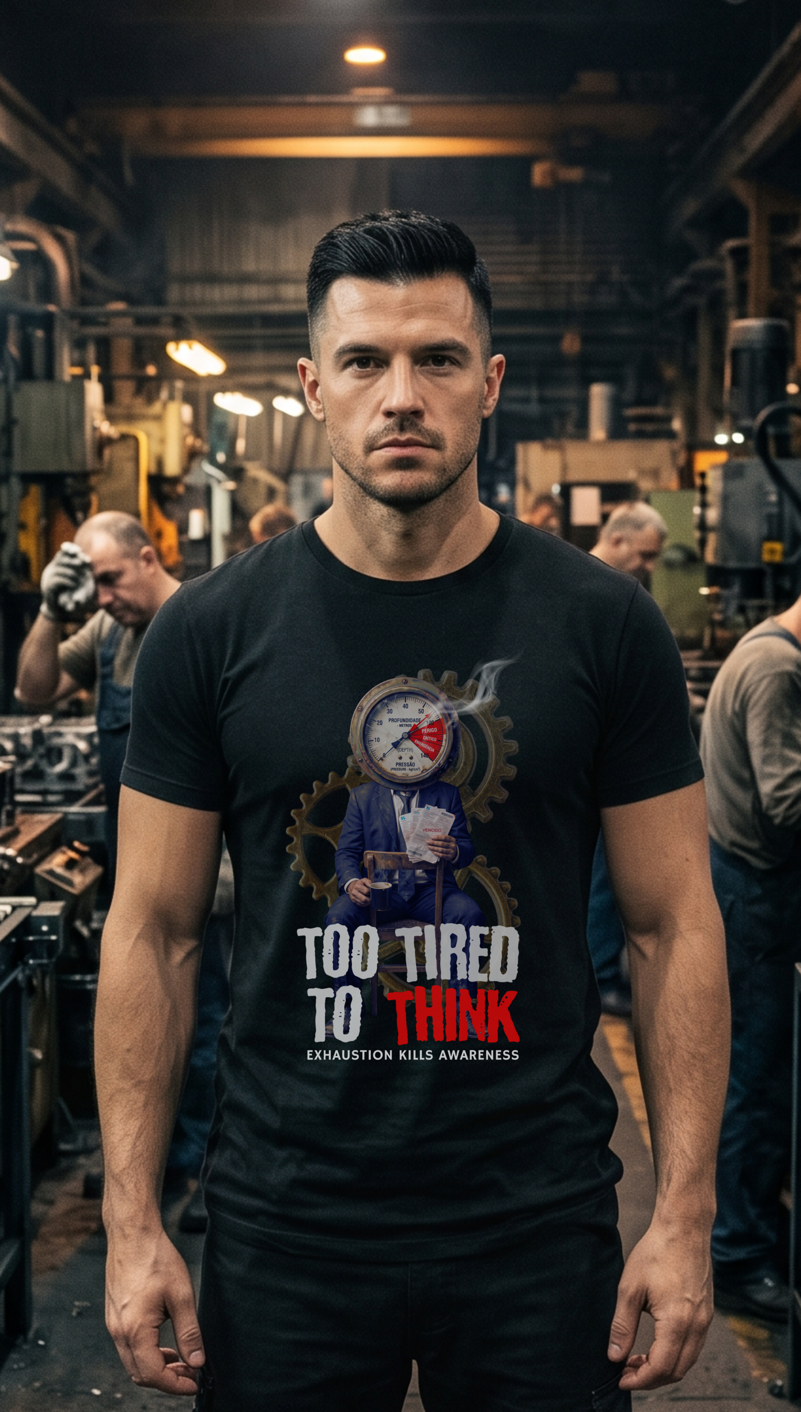 Camiseta Prime  TOO TIRED TO THINK