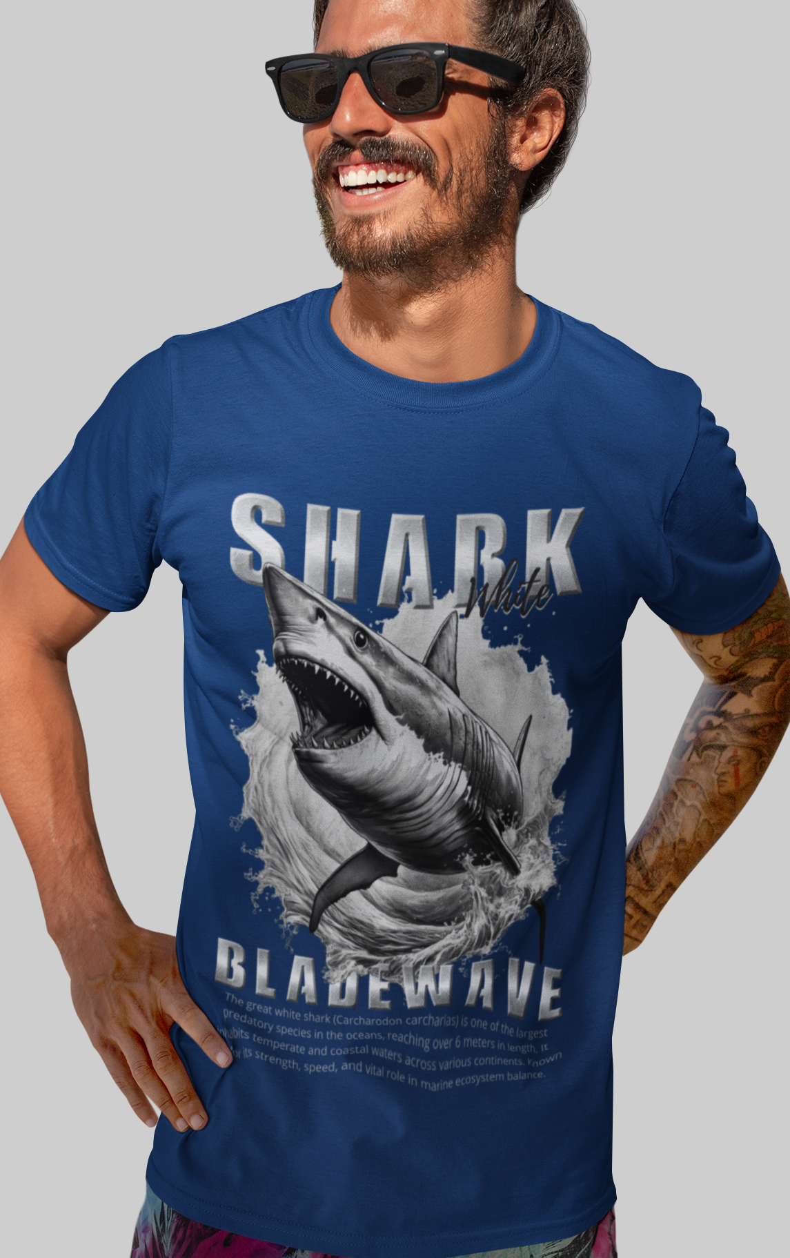 Nome do produto: Camiseta Classica Tubarão branco (White Shark Bladewave)