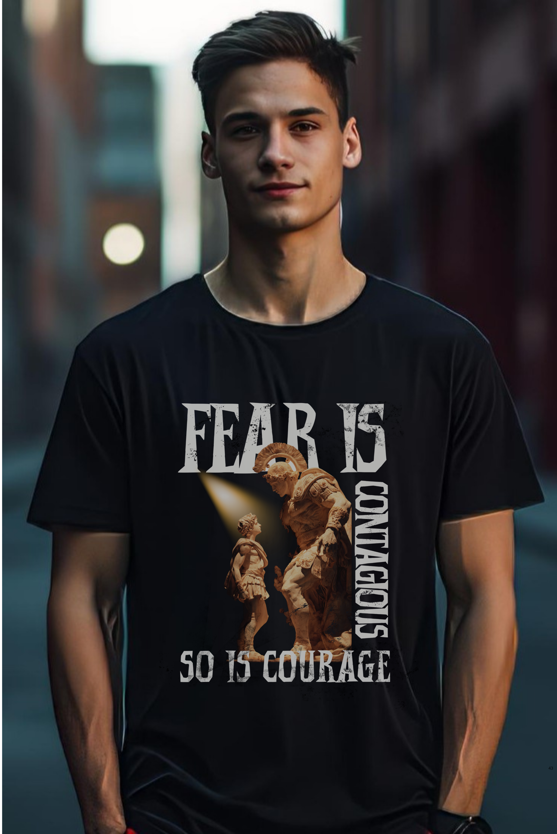 Camiseta Prime Fear is Contagious So is Courage