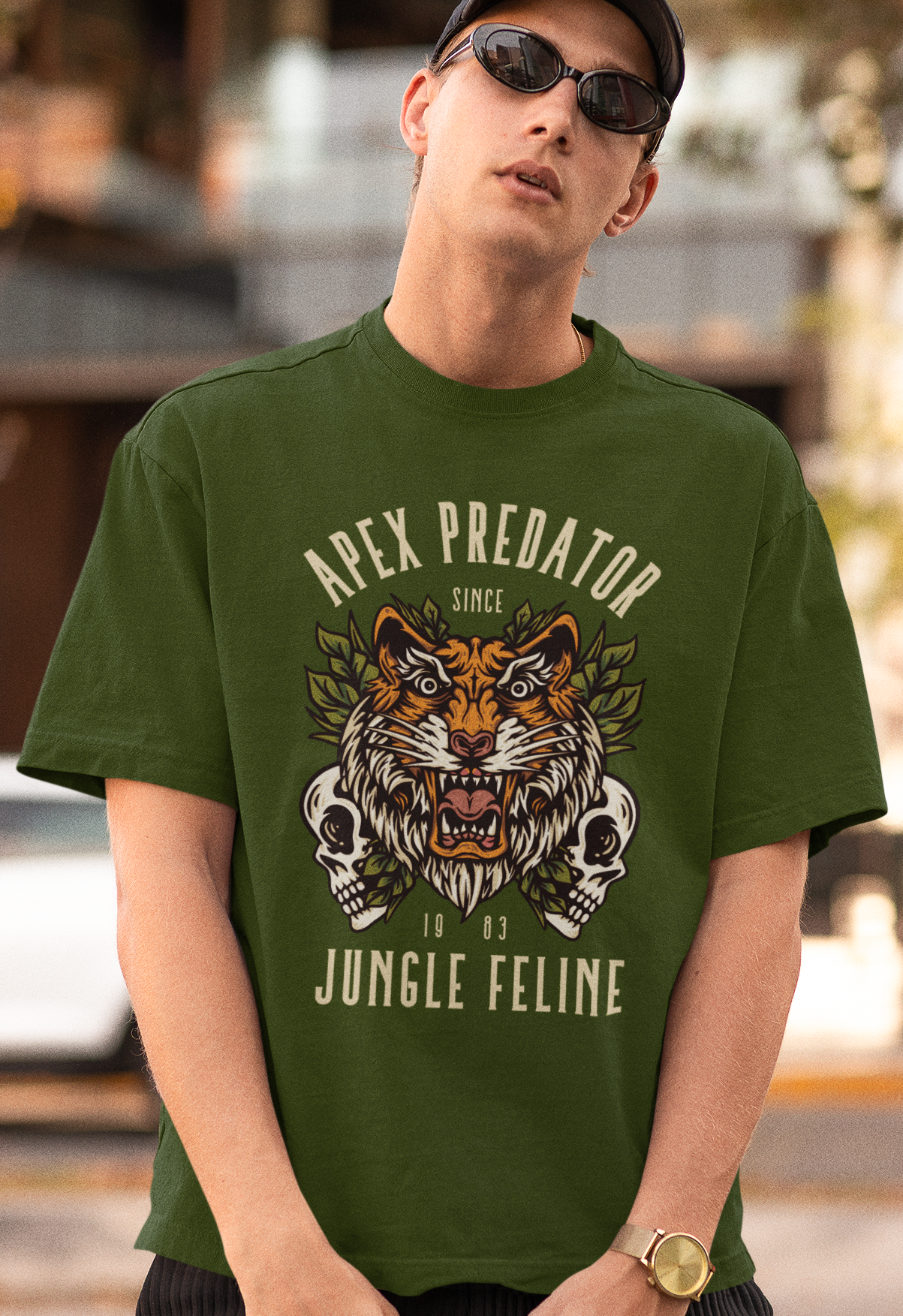 Nome do produto: Camiseta Oversized Tigre Apex Predator