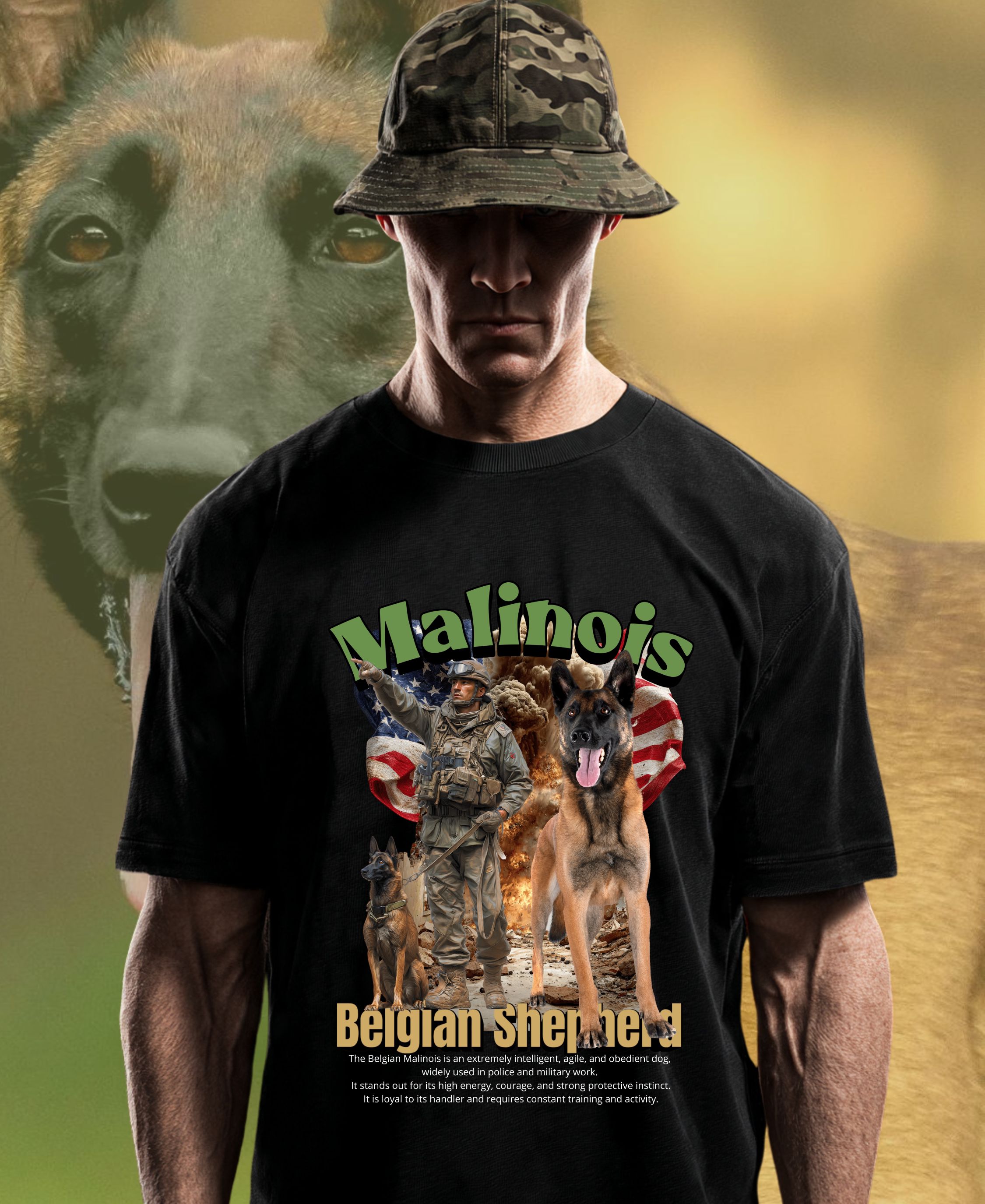 Camiseta Prime Pastor Belga Malinois
