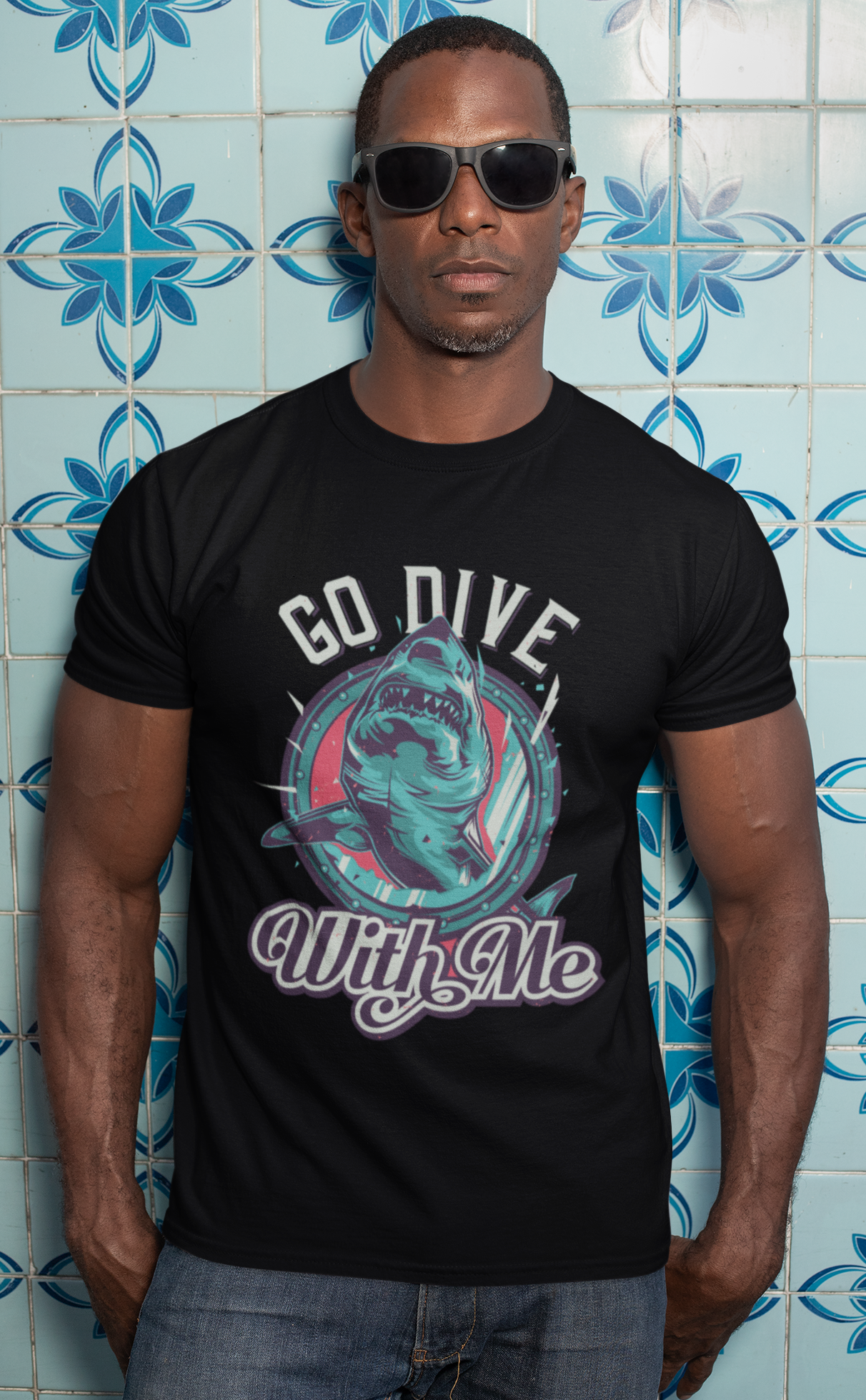 Nome do produto: Camiseta personalizada Tubarão Branco