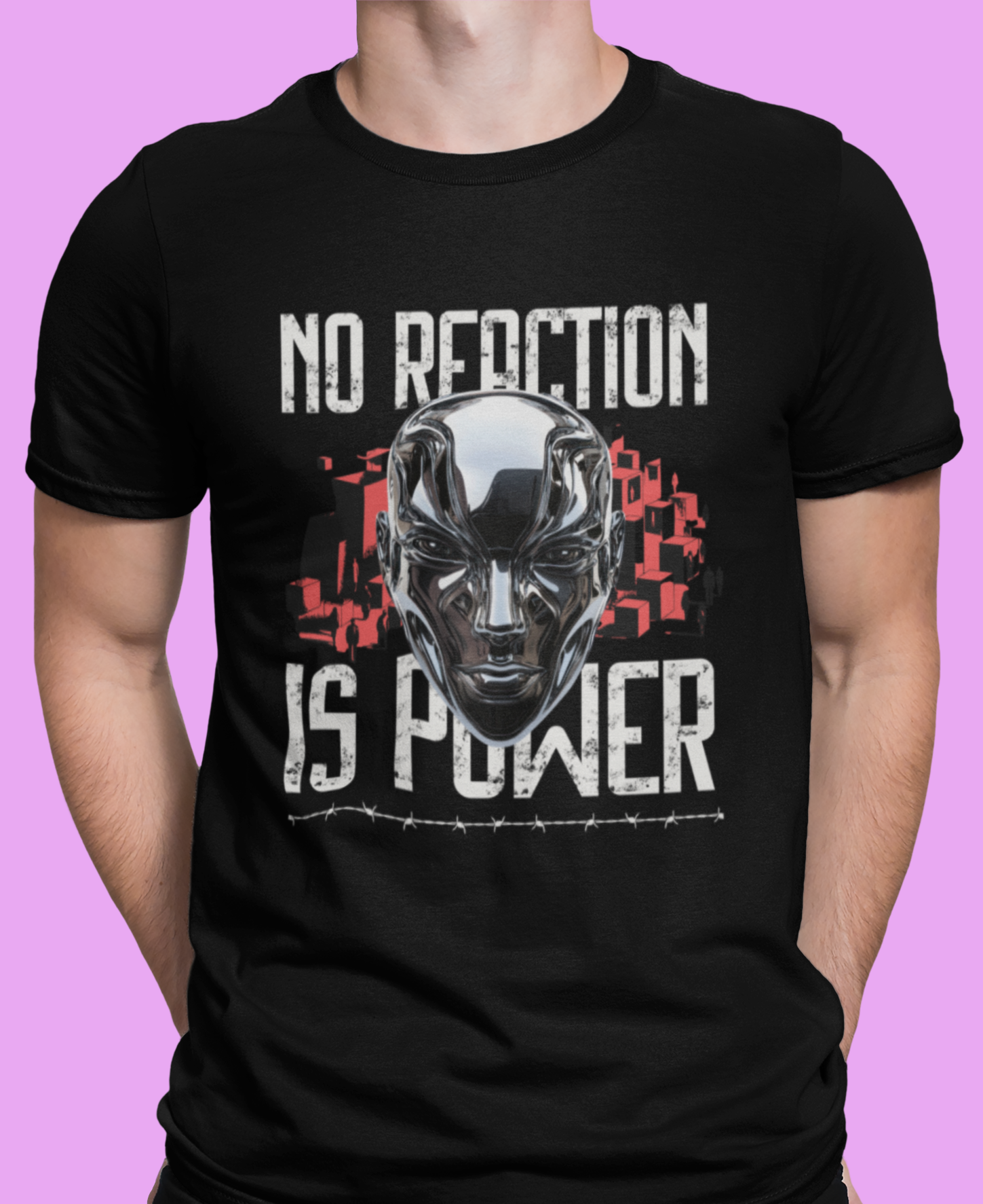 Camiseta Masculina Prime No Reaction is Power