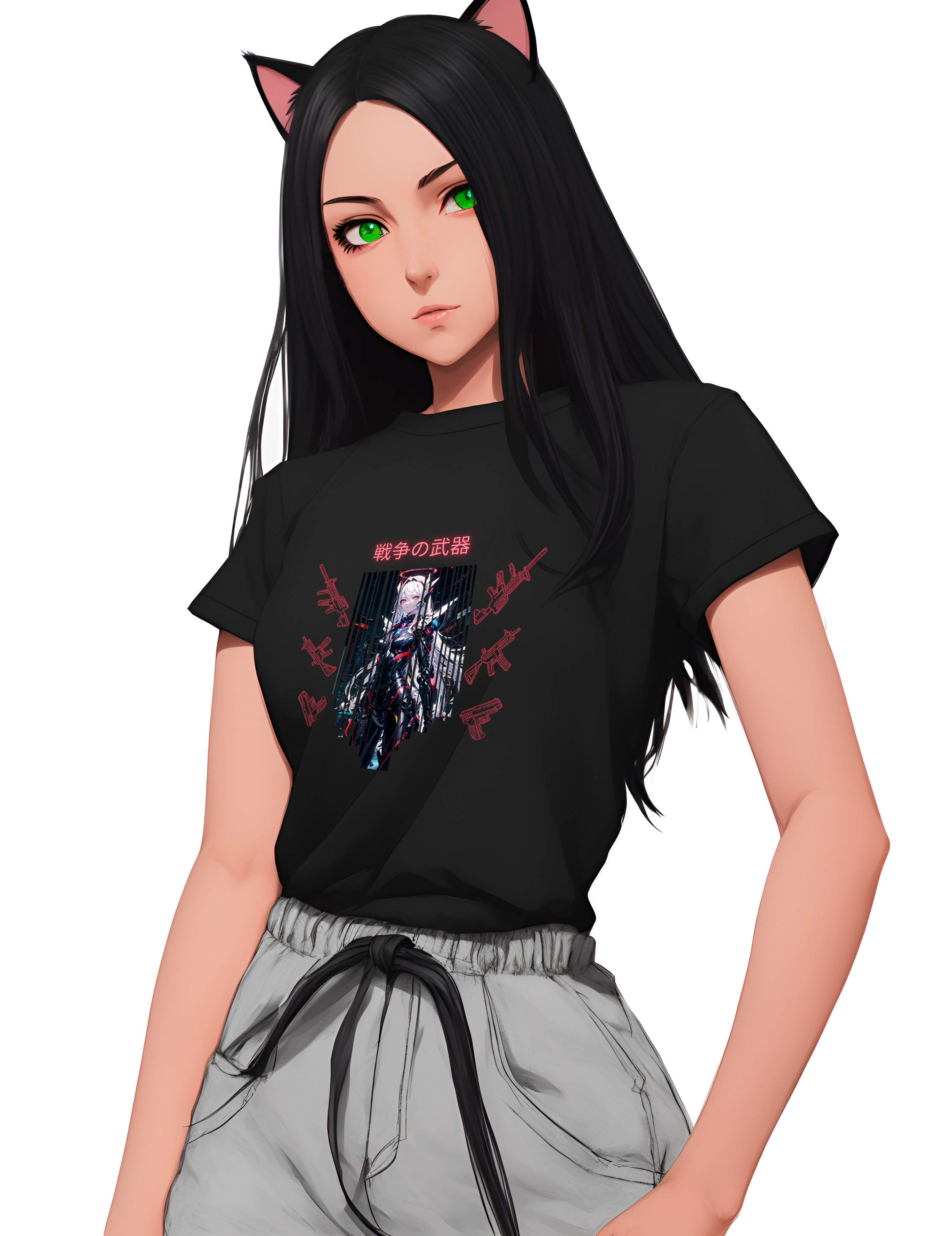 Camisa Feminina Anime girl ,  Android, mecha , cyborg