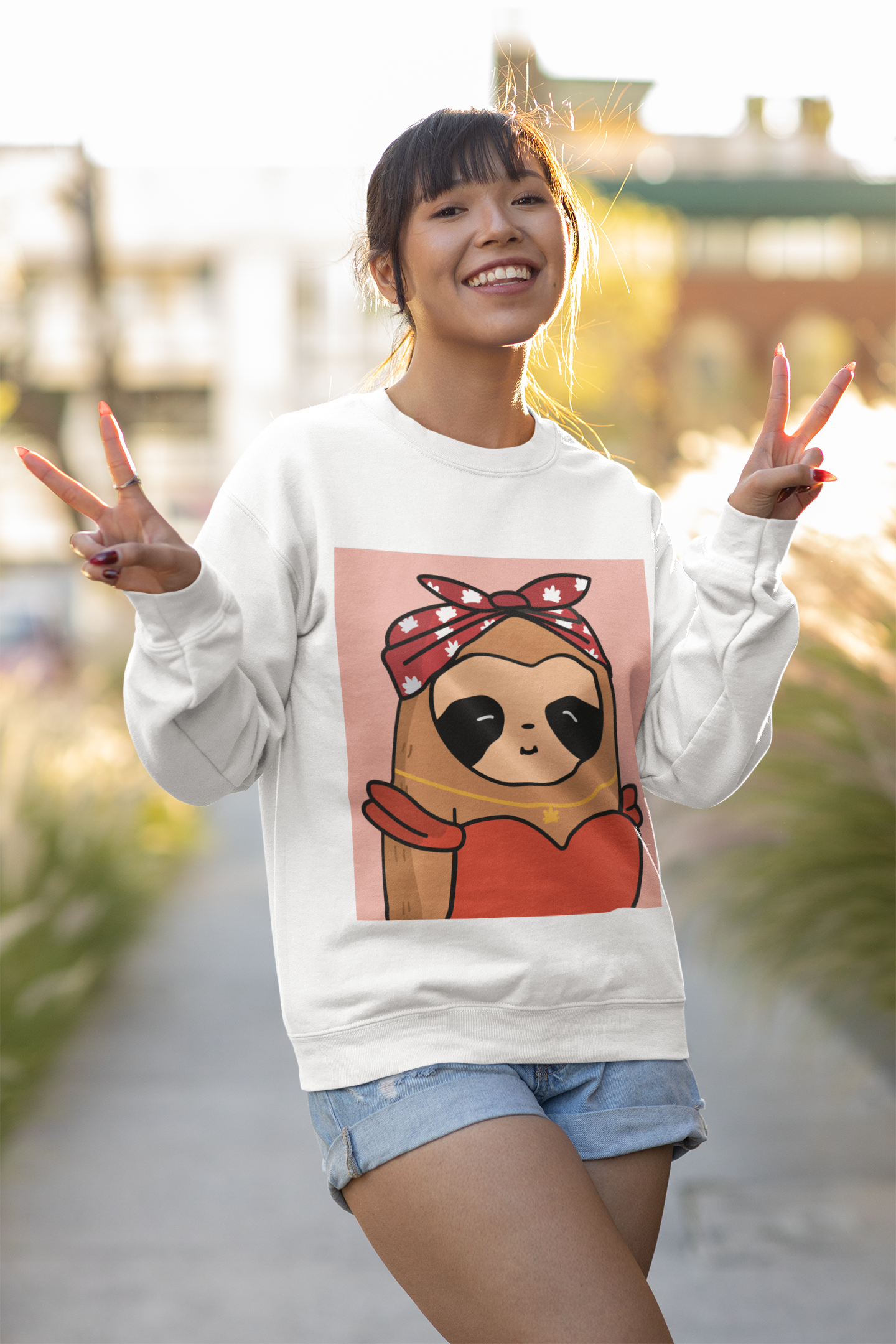 Leaf Girl Sloth Tee