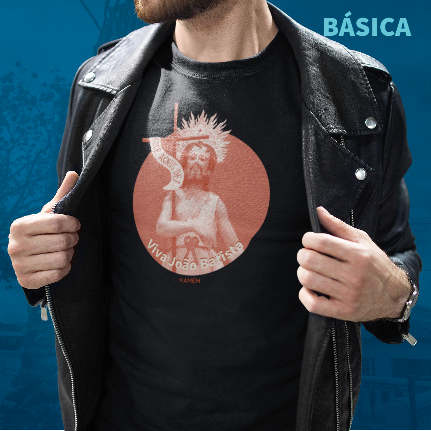 Baby Long Básica - Viva João Batista - Morro Do Ferro - Laranja 