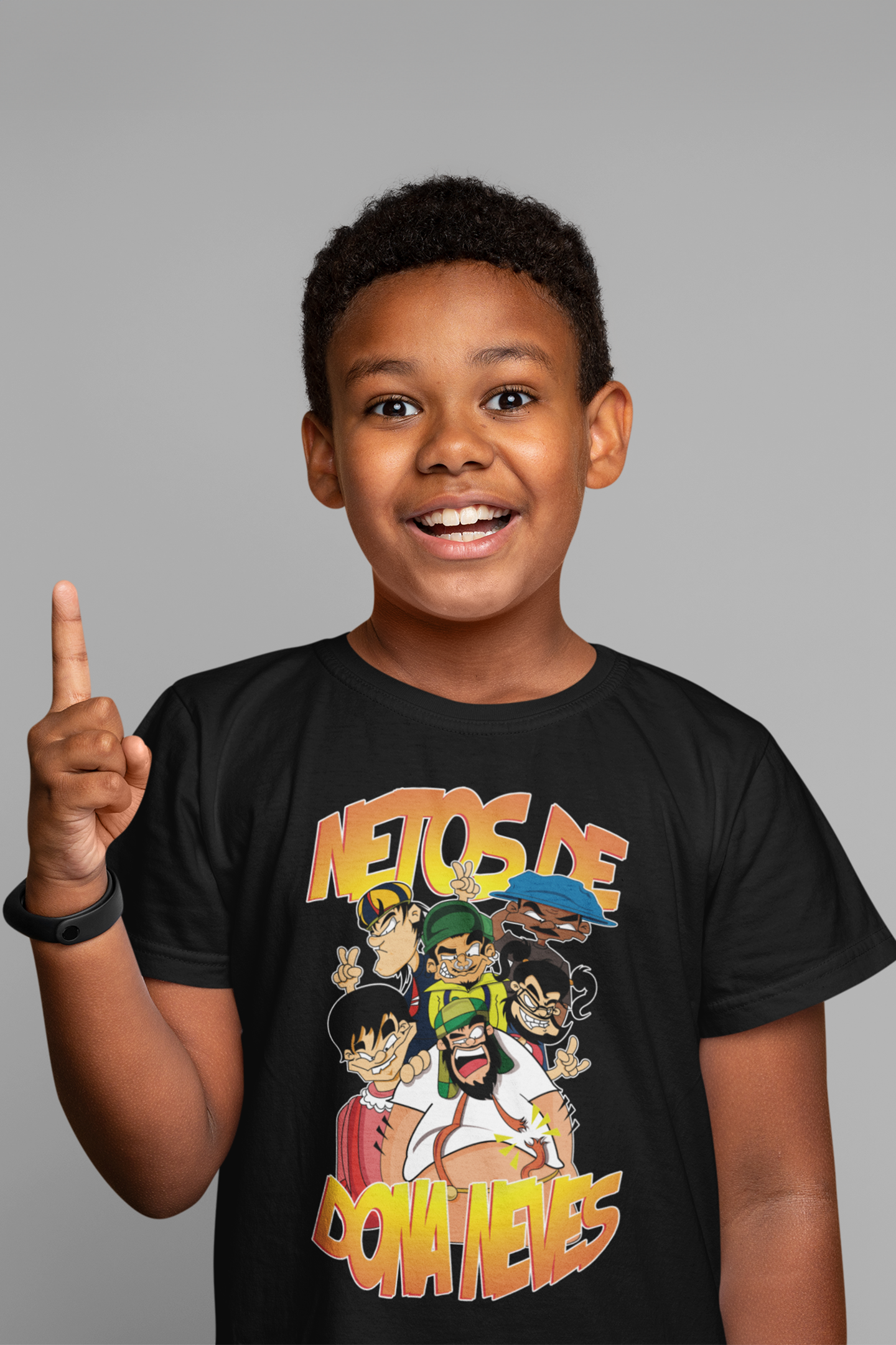 Netos Caricatura Camisa Infantil (10-14 Anos)