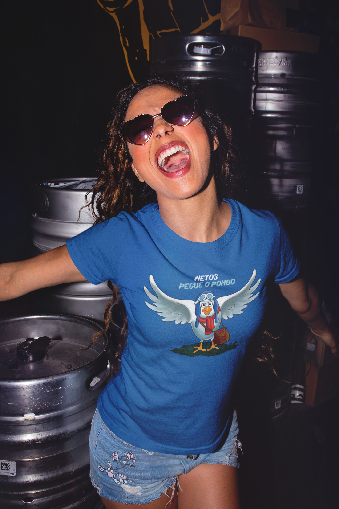 Netos Pegue o Pombo Camisa Baby Long