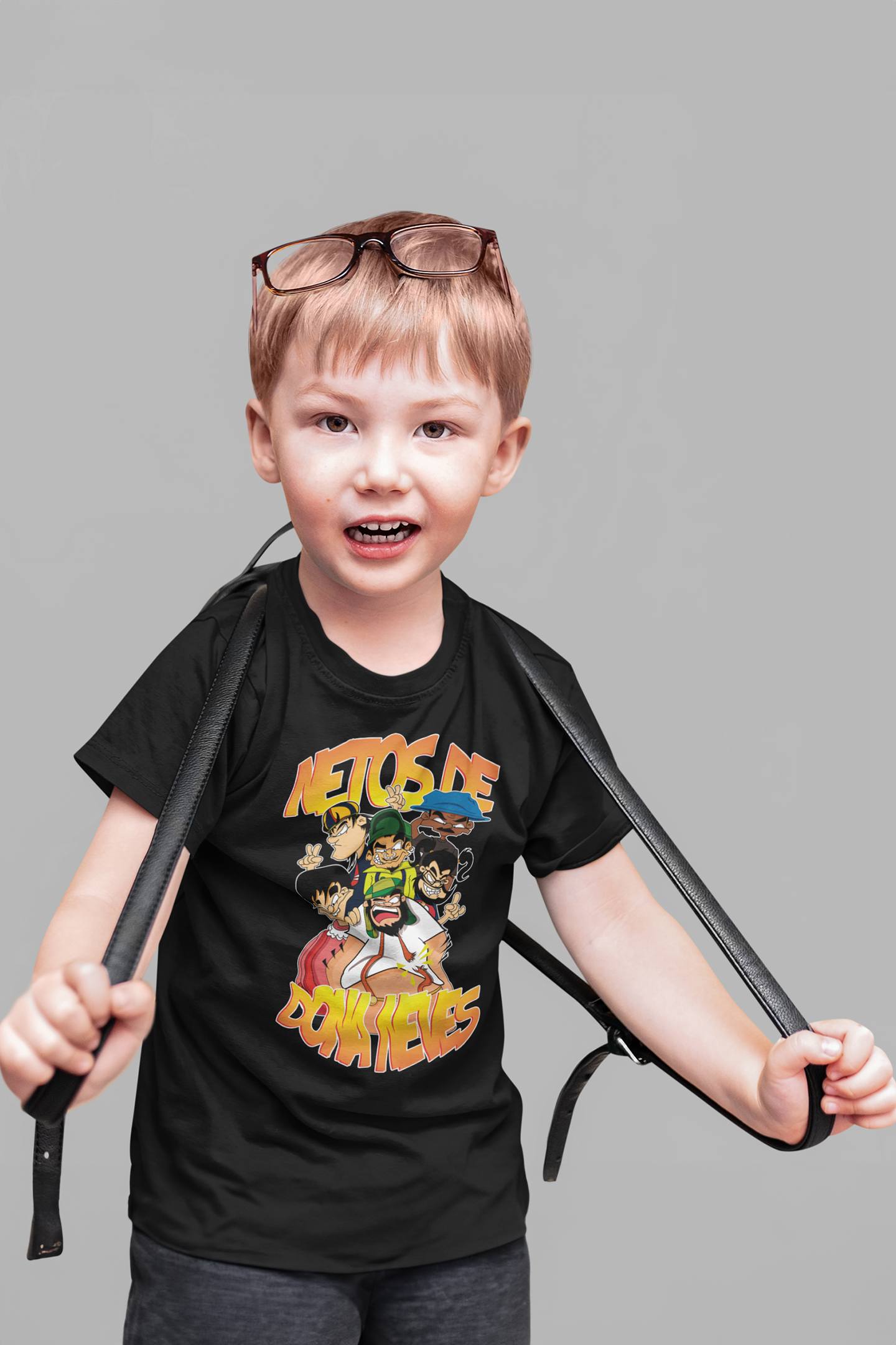 Netos Caricatura Camisa Infantil (2-8 Anos)