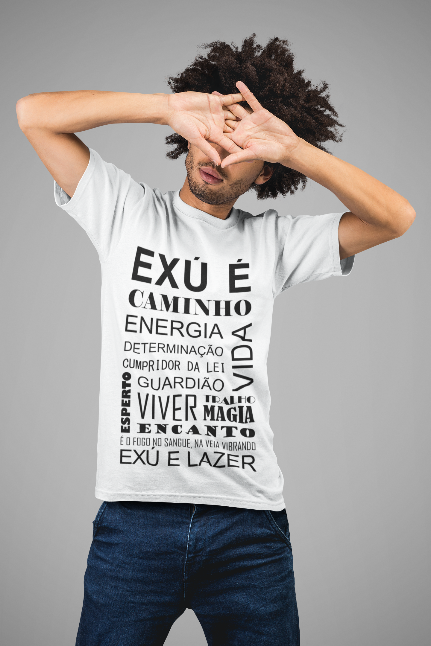Camisa T-shirt Prime - Coleção Laroyê Exú - Exú é caminho 