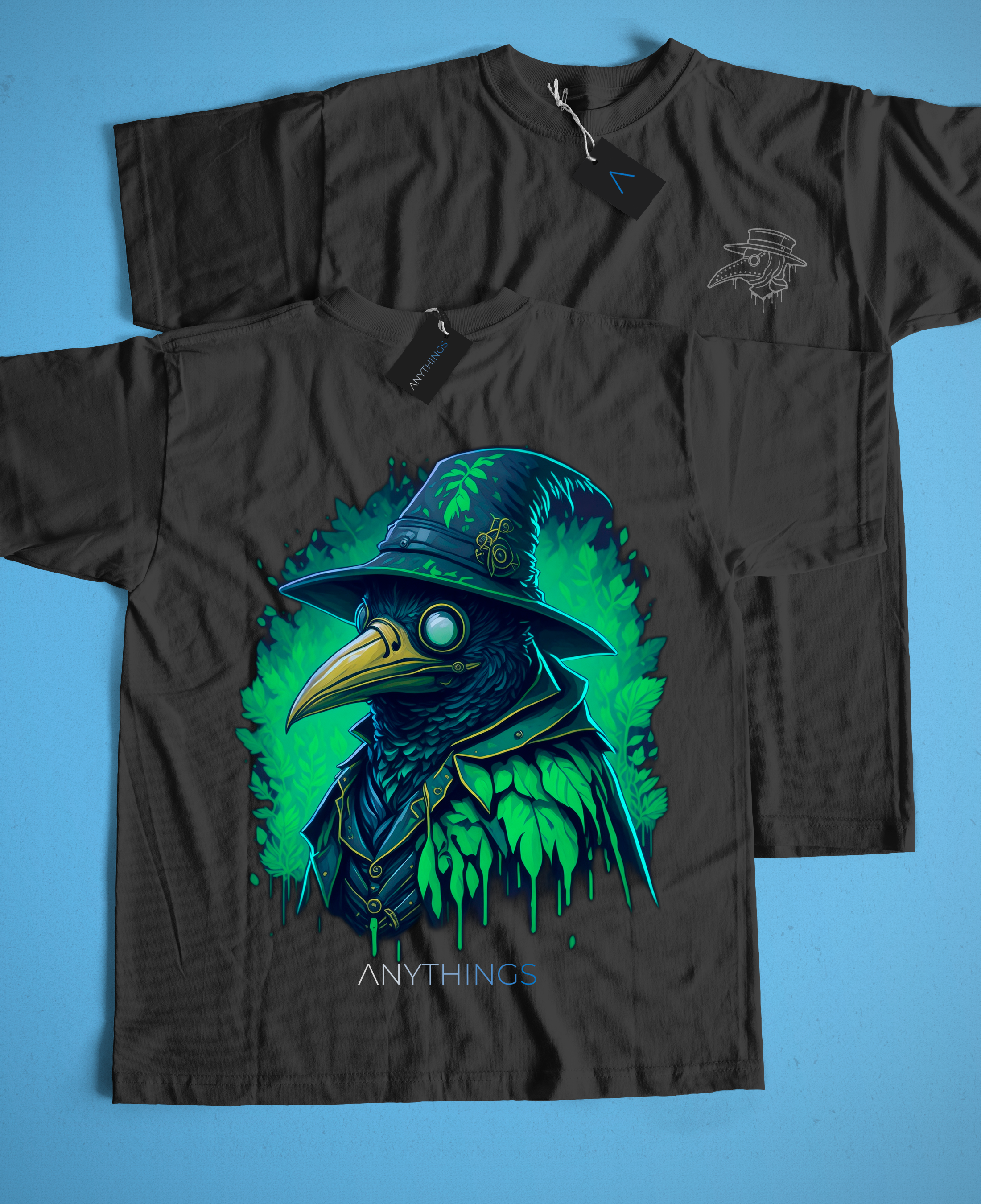 Camiseta Preta - Pinguim Médico da Peste