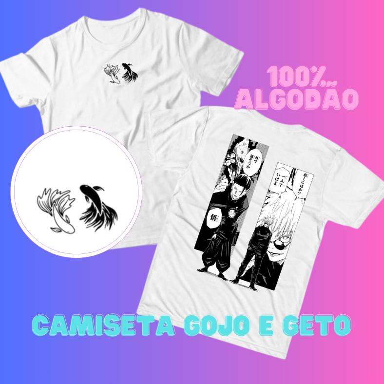 Camiseta Gojo e Geto