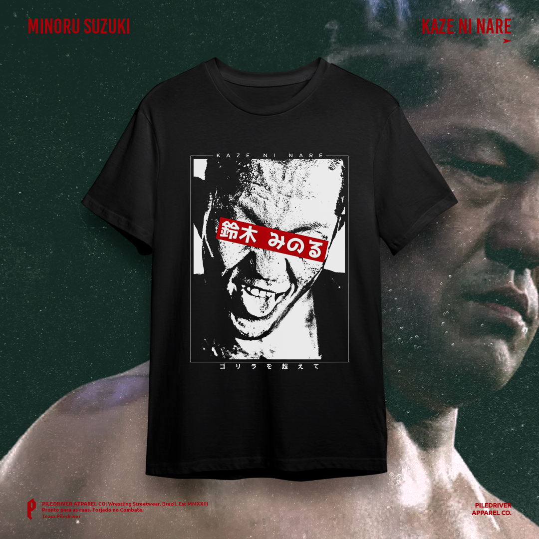 Nome do produto: Camiseta Minoru Suzuki - Kaze ni Nare