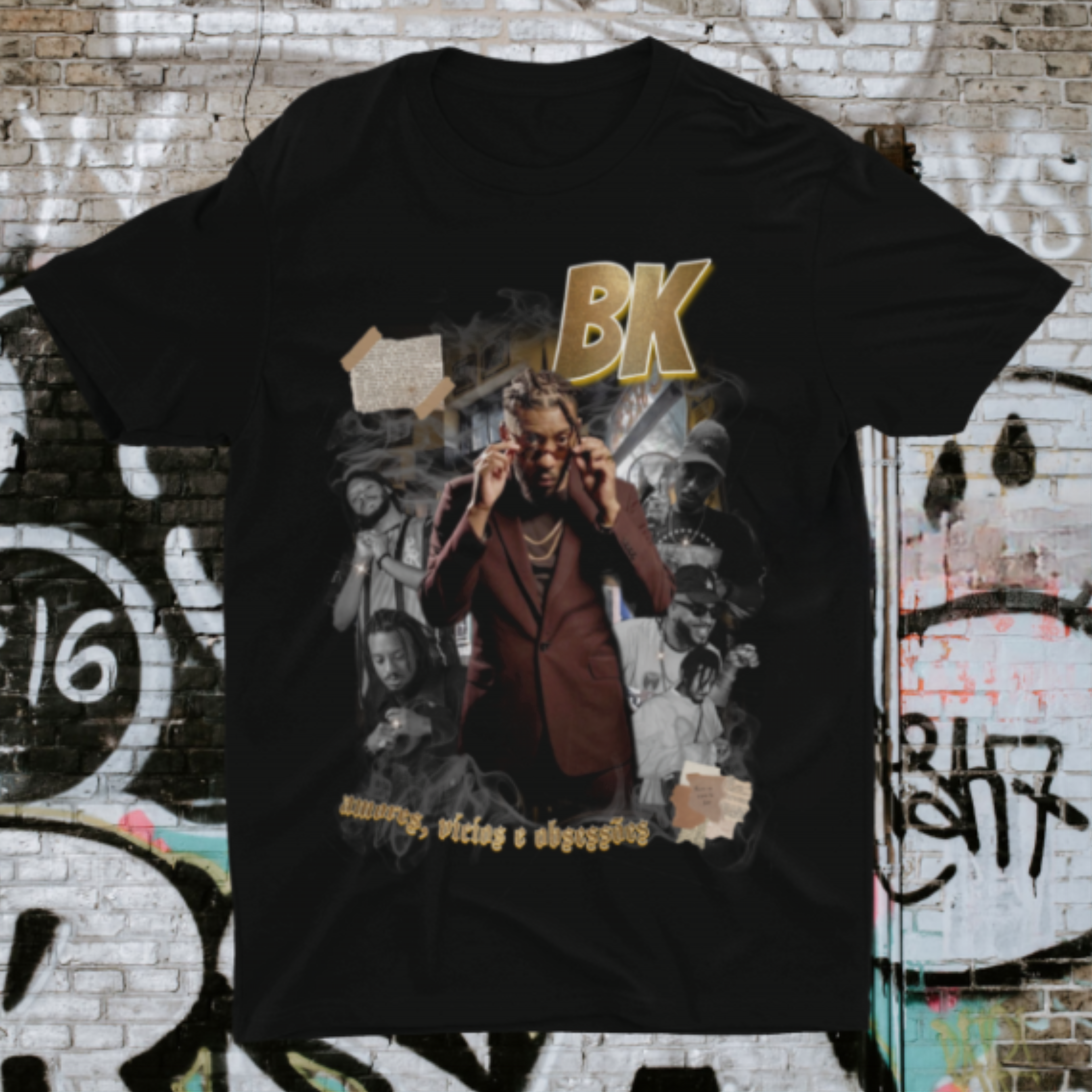 Camiseta BK - Amores, vícios e obsessões 
