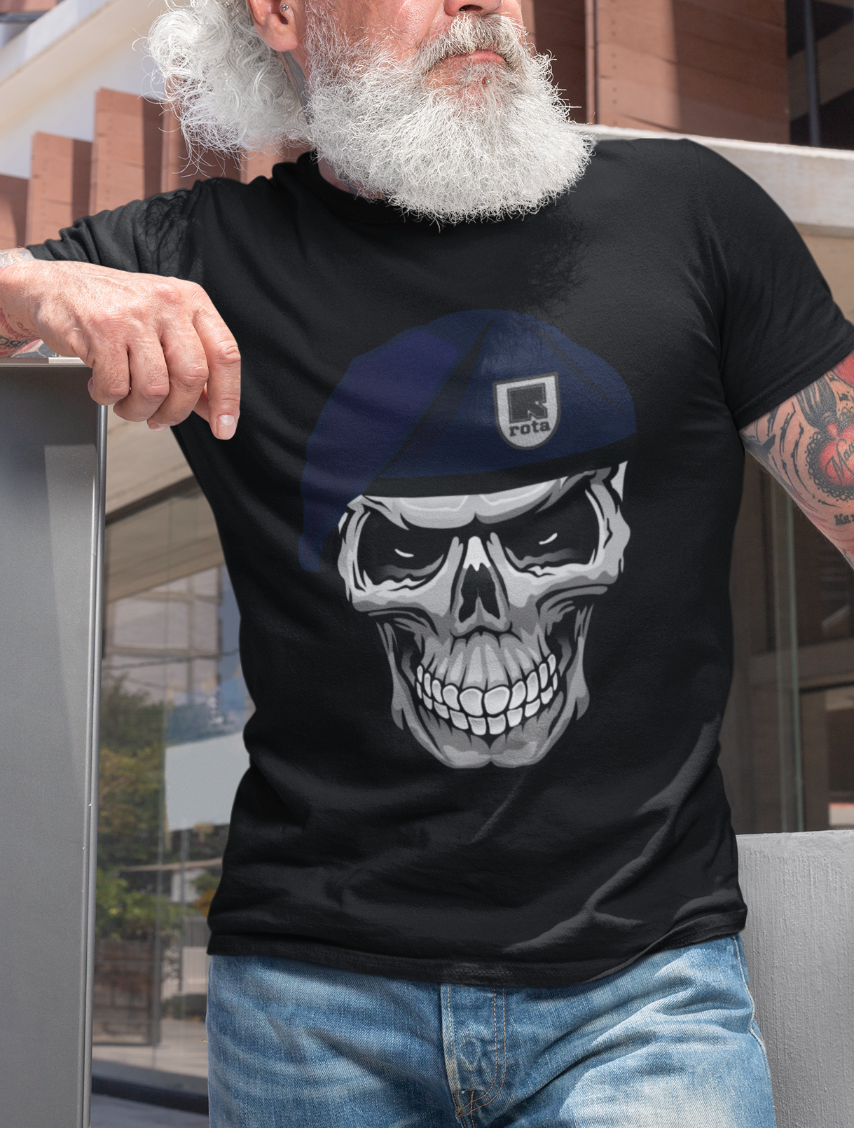 Camiseta Caveira ROTA Brasão