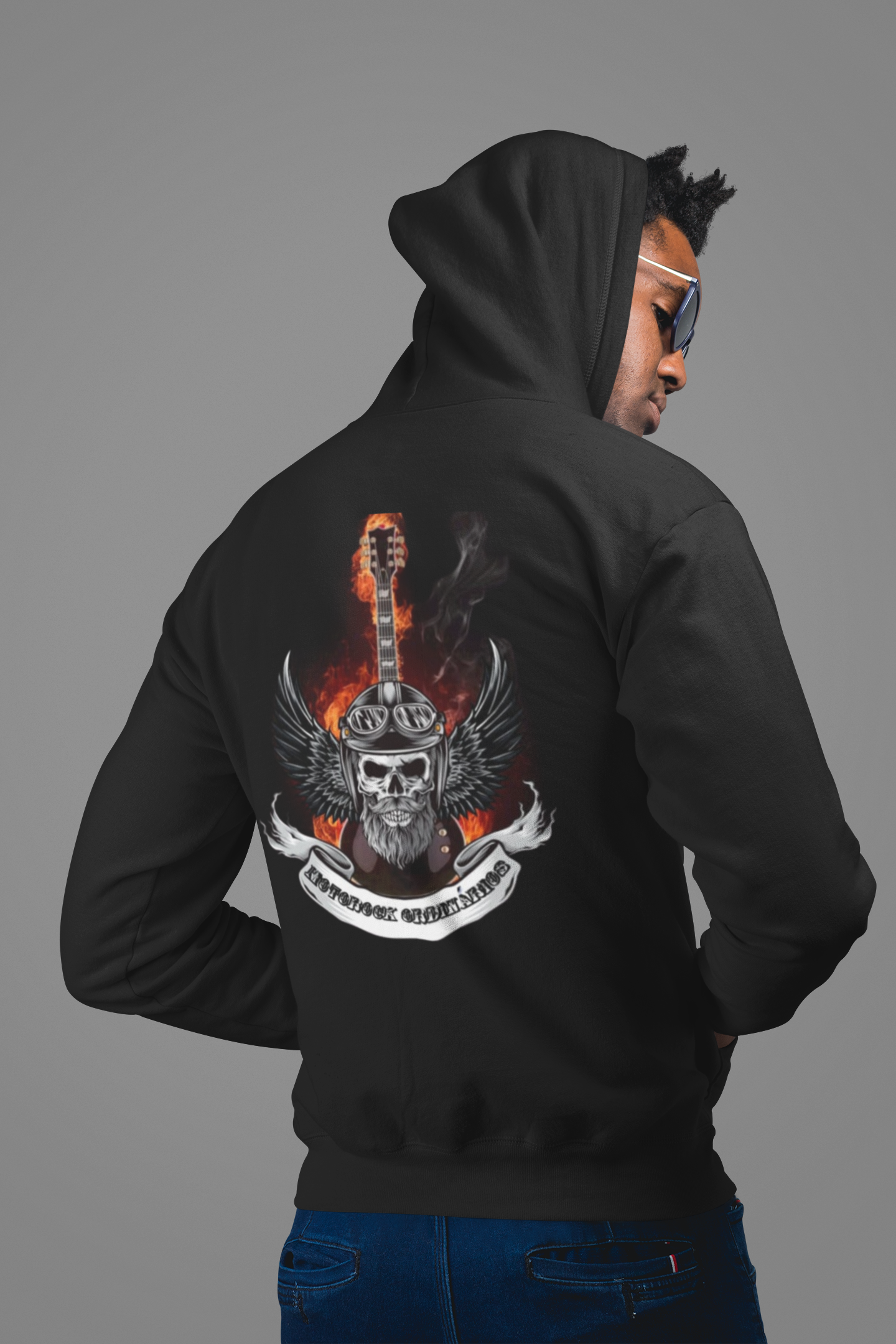 MOLETOM com ZIPER logo MOTOROCK