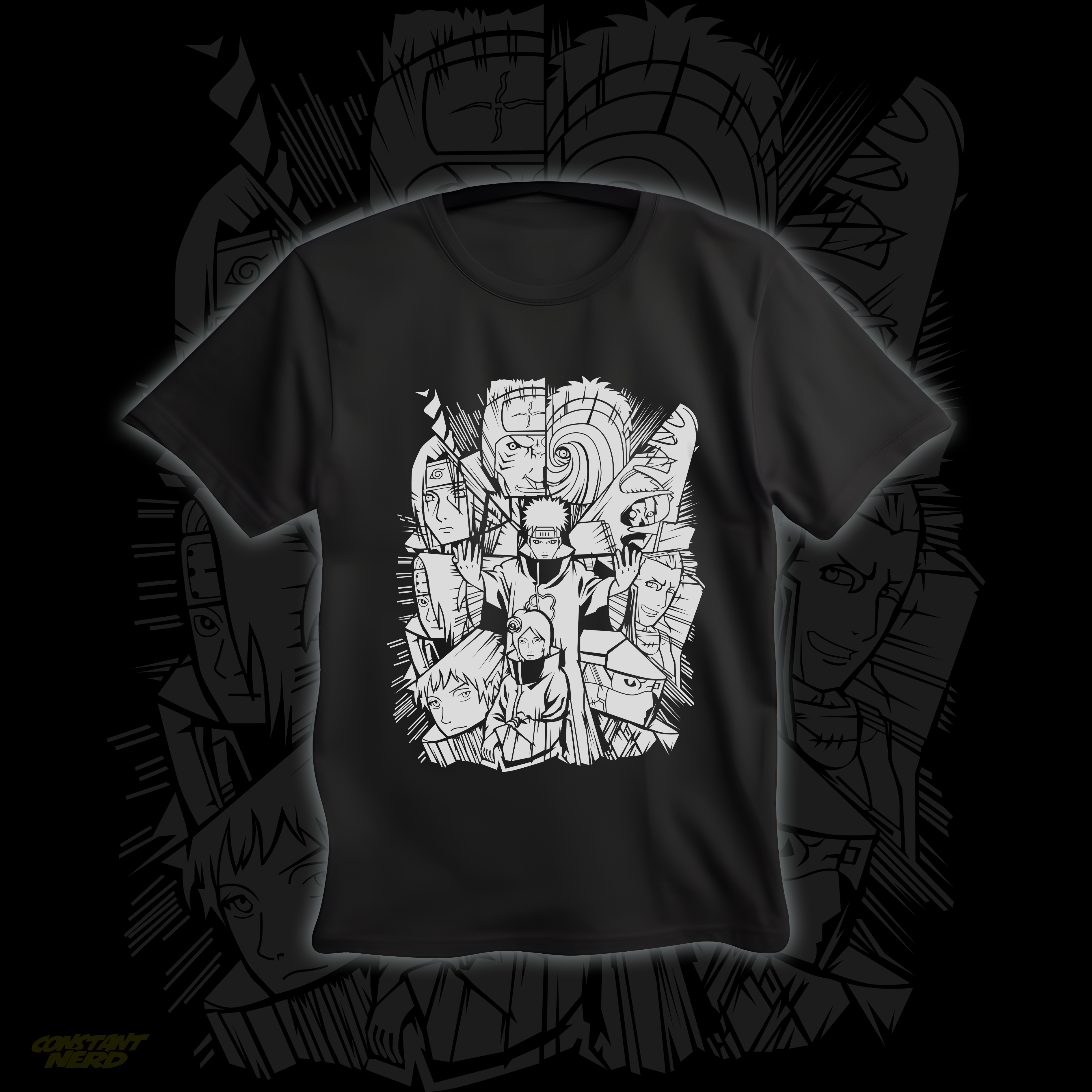 Nome do produto  Camisa Akatsuki Estampa Preta e Branca