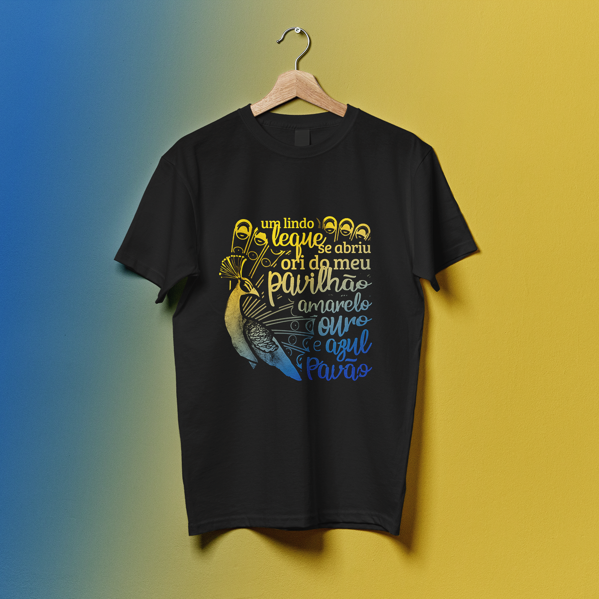 Unidos da Tijuca 2025: Amarelo ouro e azul pavão - Degradê