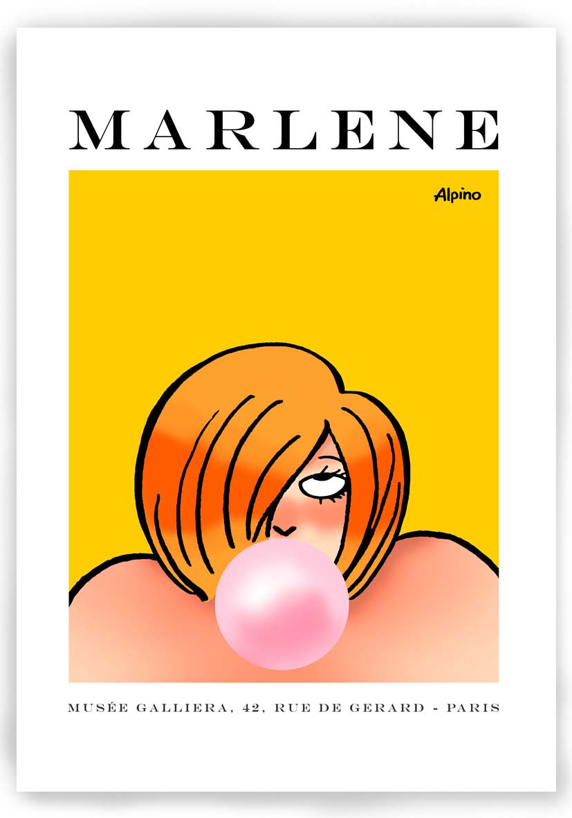 POSTER - MARLENE BOLA DE CHICLETE