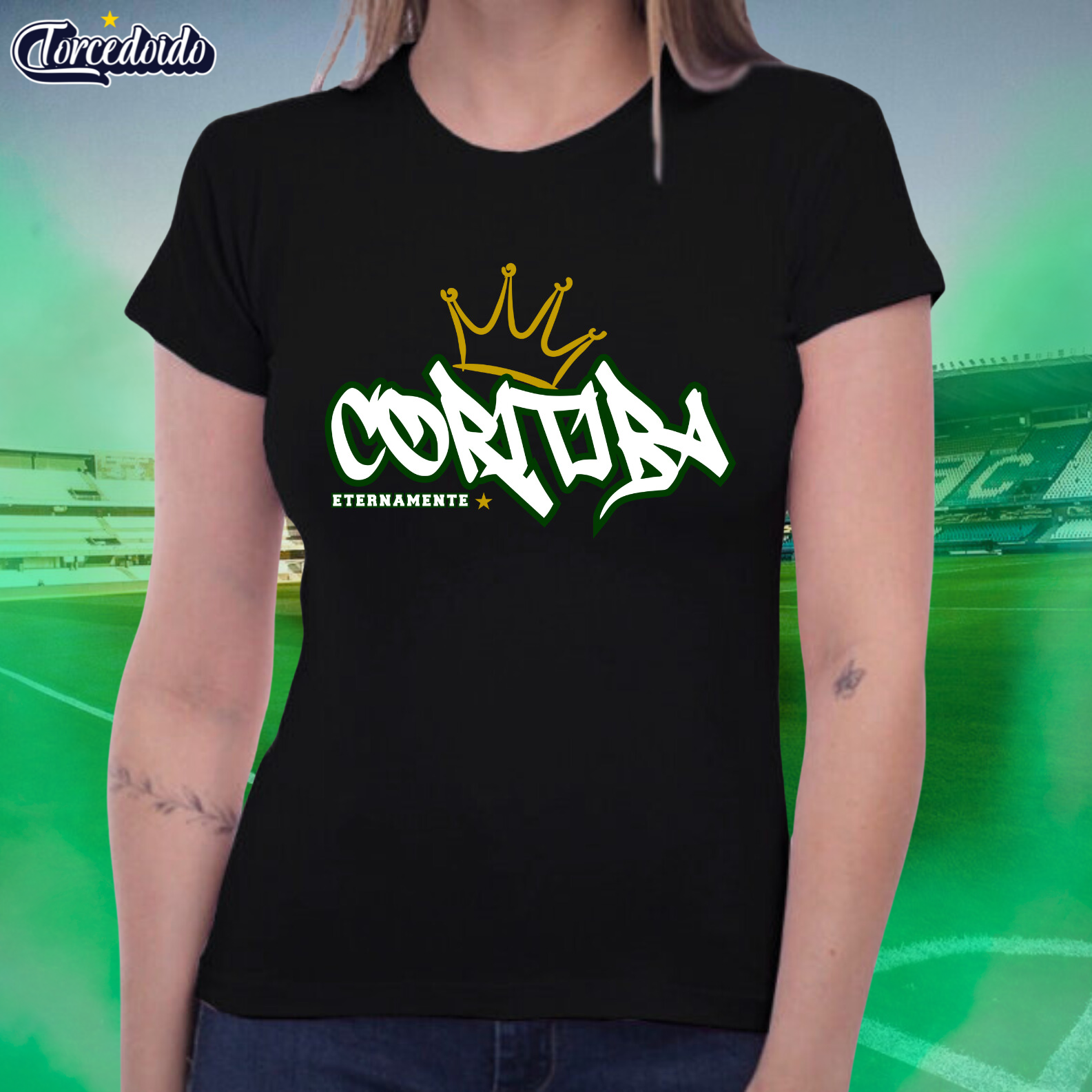 Camiseta Baby Look Grafitti - Coritiba