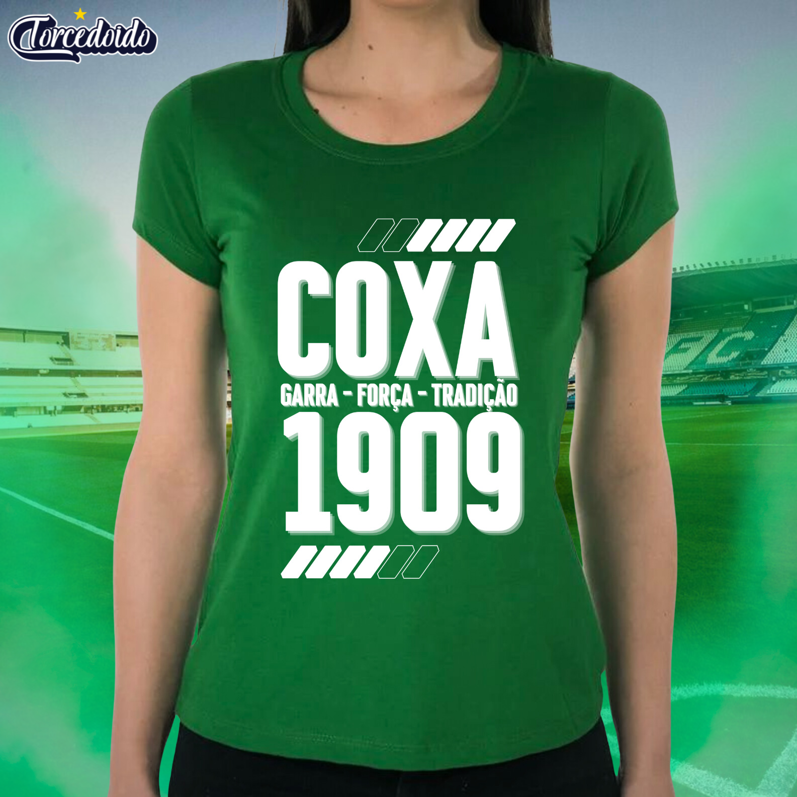 Camiseta Baby Look Garra, Força e Tradição - Coritiba