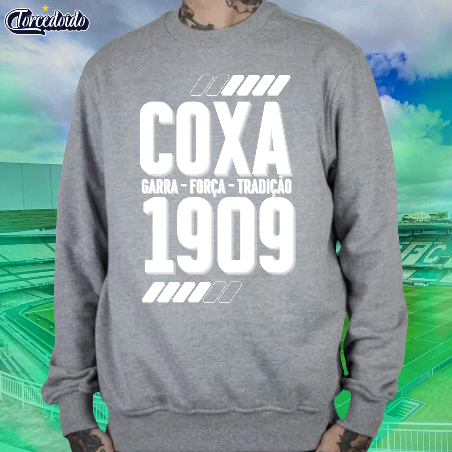 Moletom Careca Garra, Força e Tradição - Coritiba