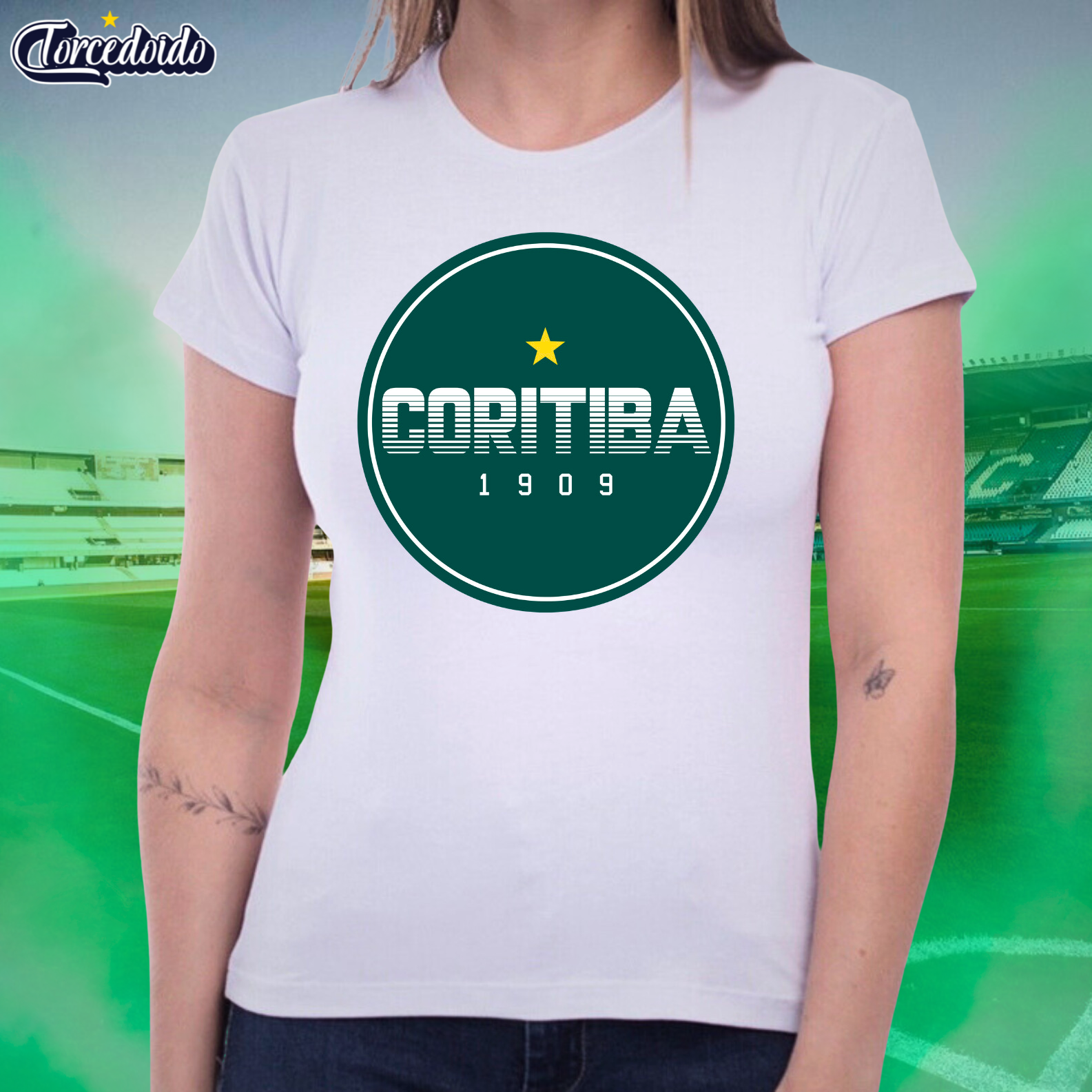 Camiseta Baby Look Coritiba Logo - Coritiba