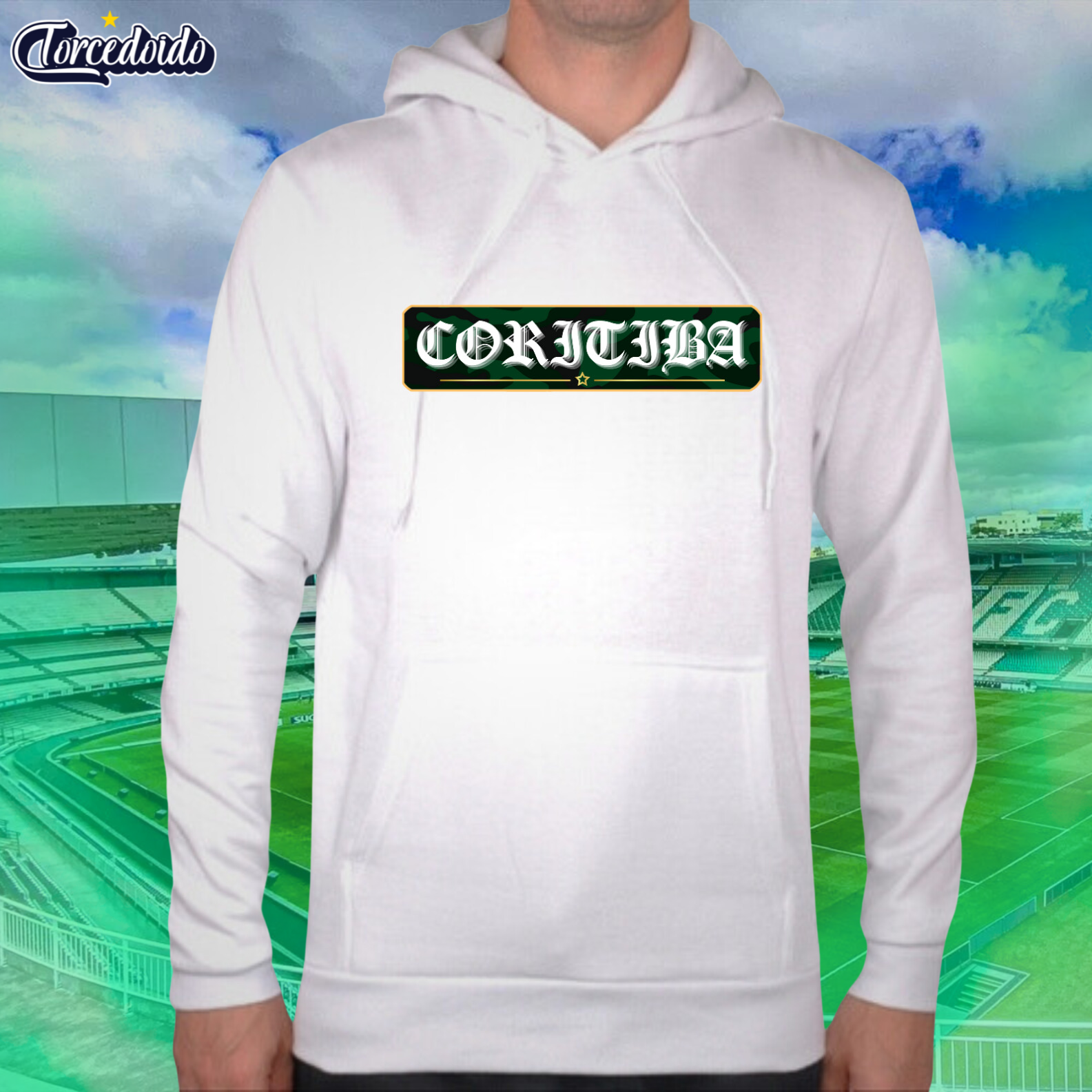 Moletom Canguru Font - Coritiba