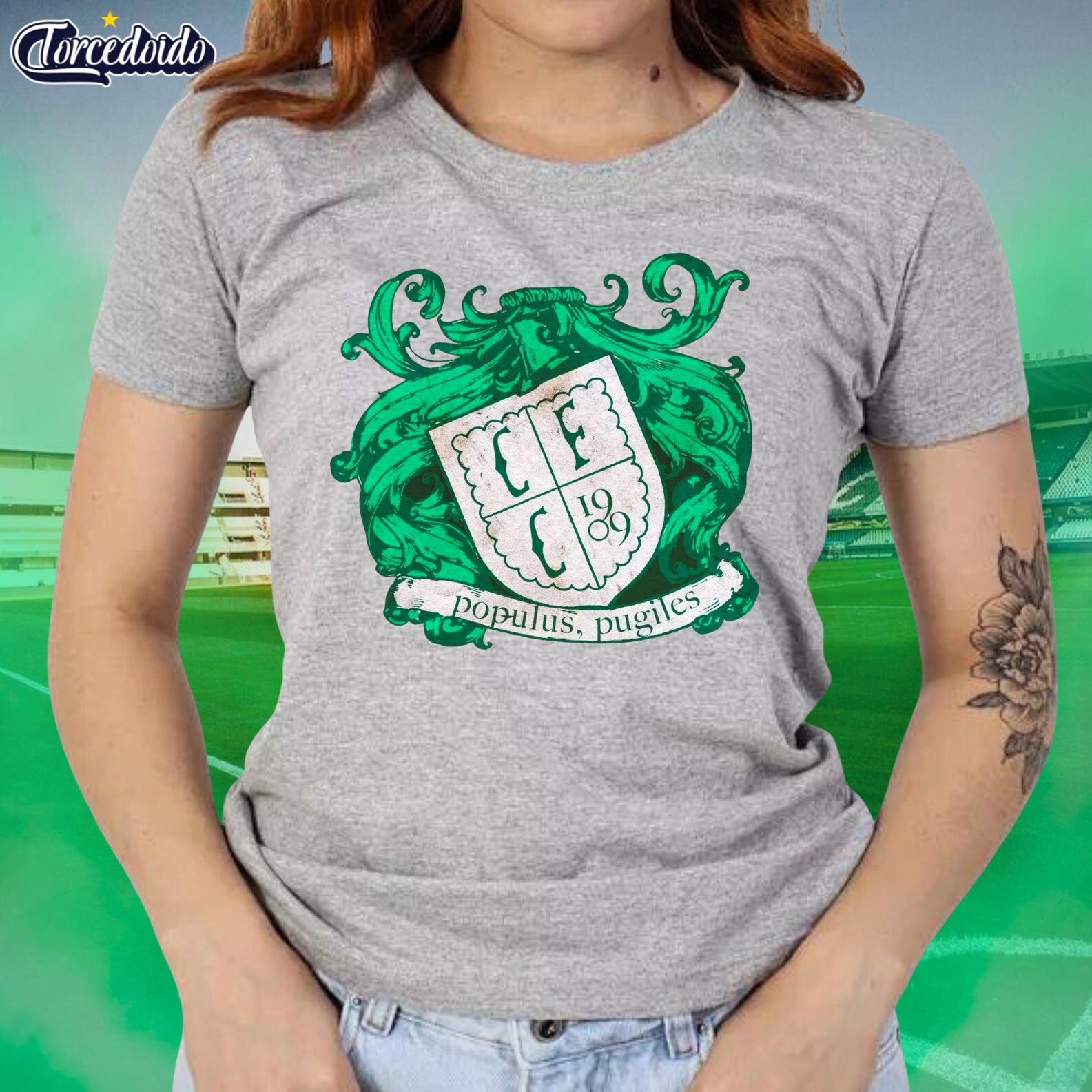 Camiseta Baby Look Escudo Medieval - Coritiba
