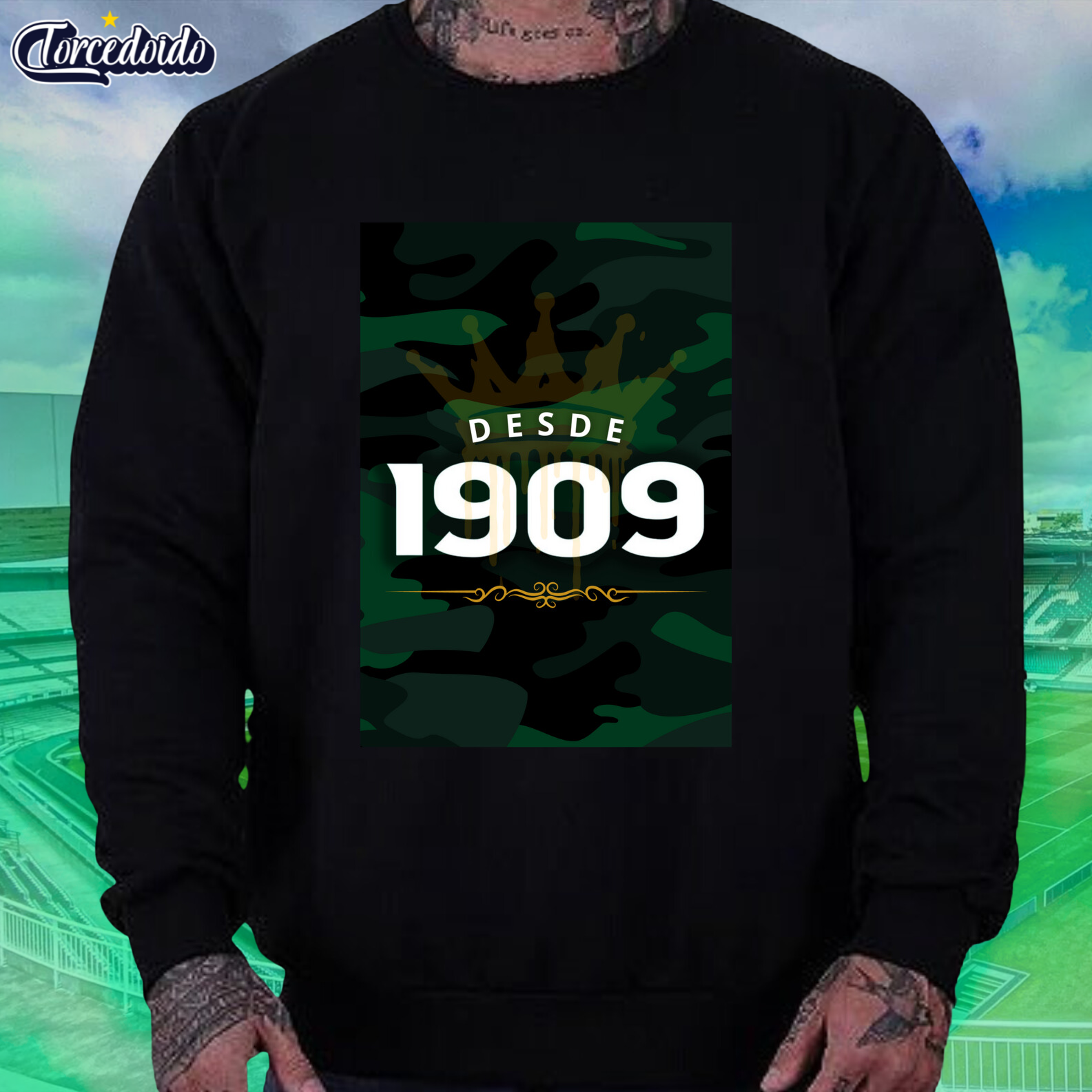Moletom Careca Camuflado 1909 - Coritiba