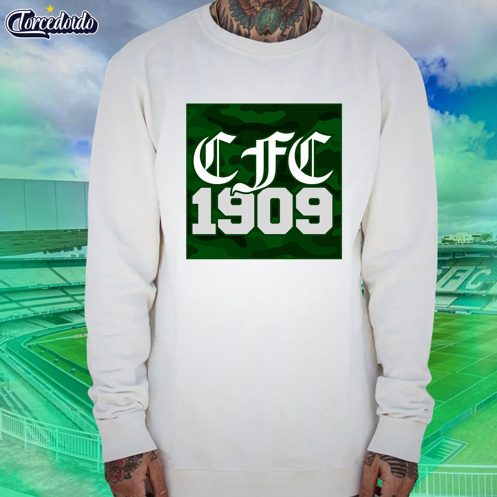 Moletom Careca Camuflado 1909 - Coritiba