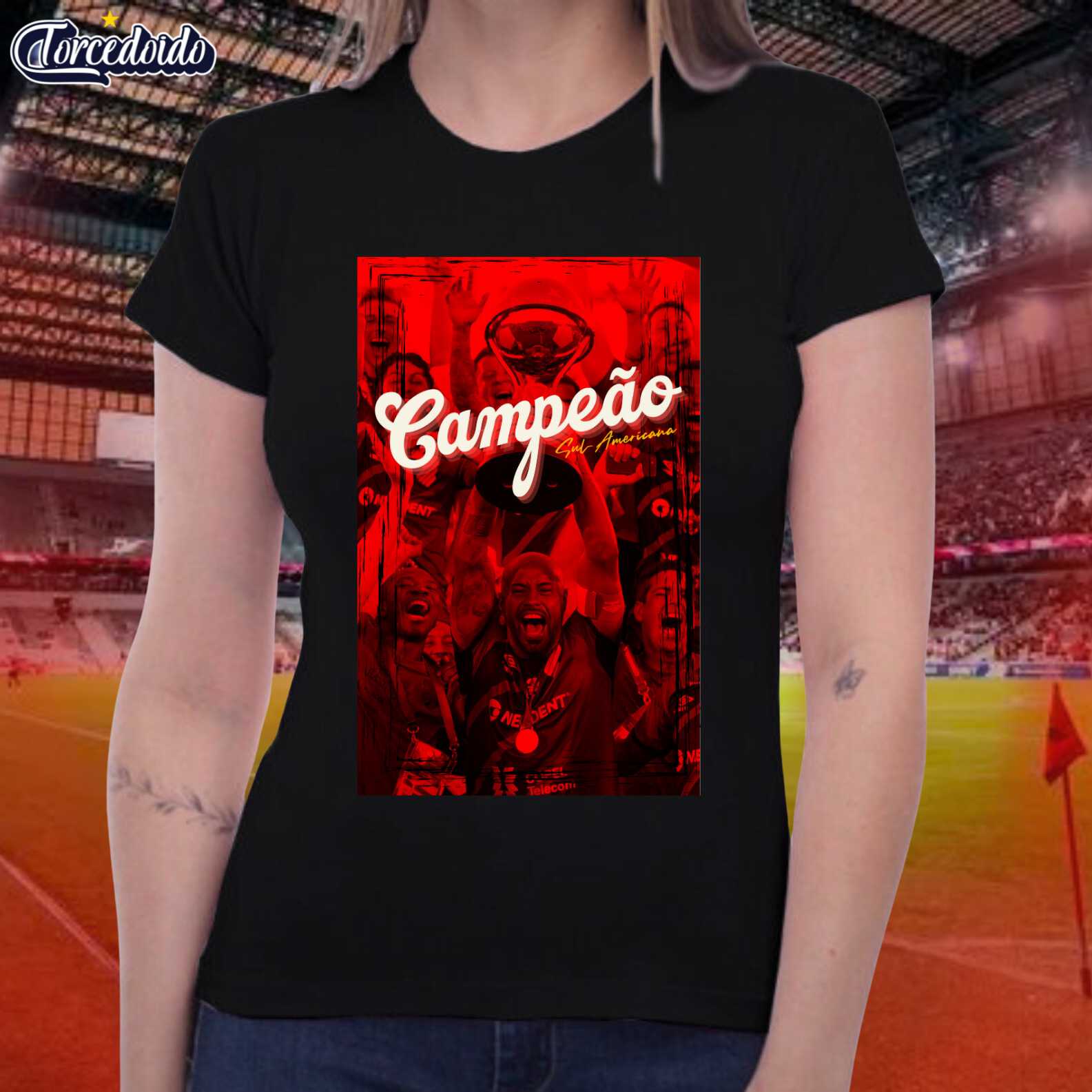 Camiseta Baby Look Campeão - Athletico