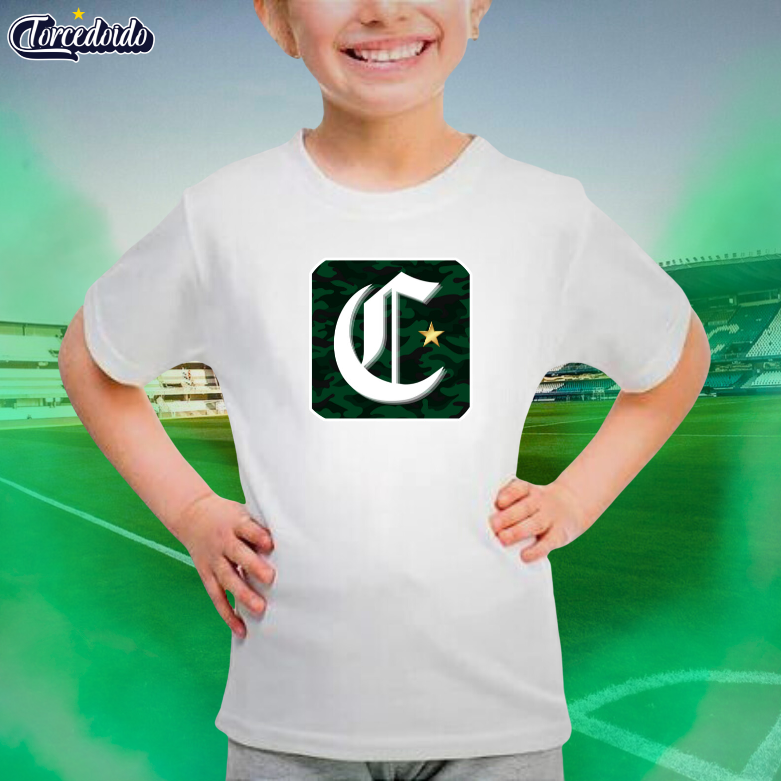 Camiseta Infantil Letra - Coritiba