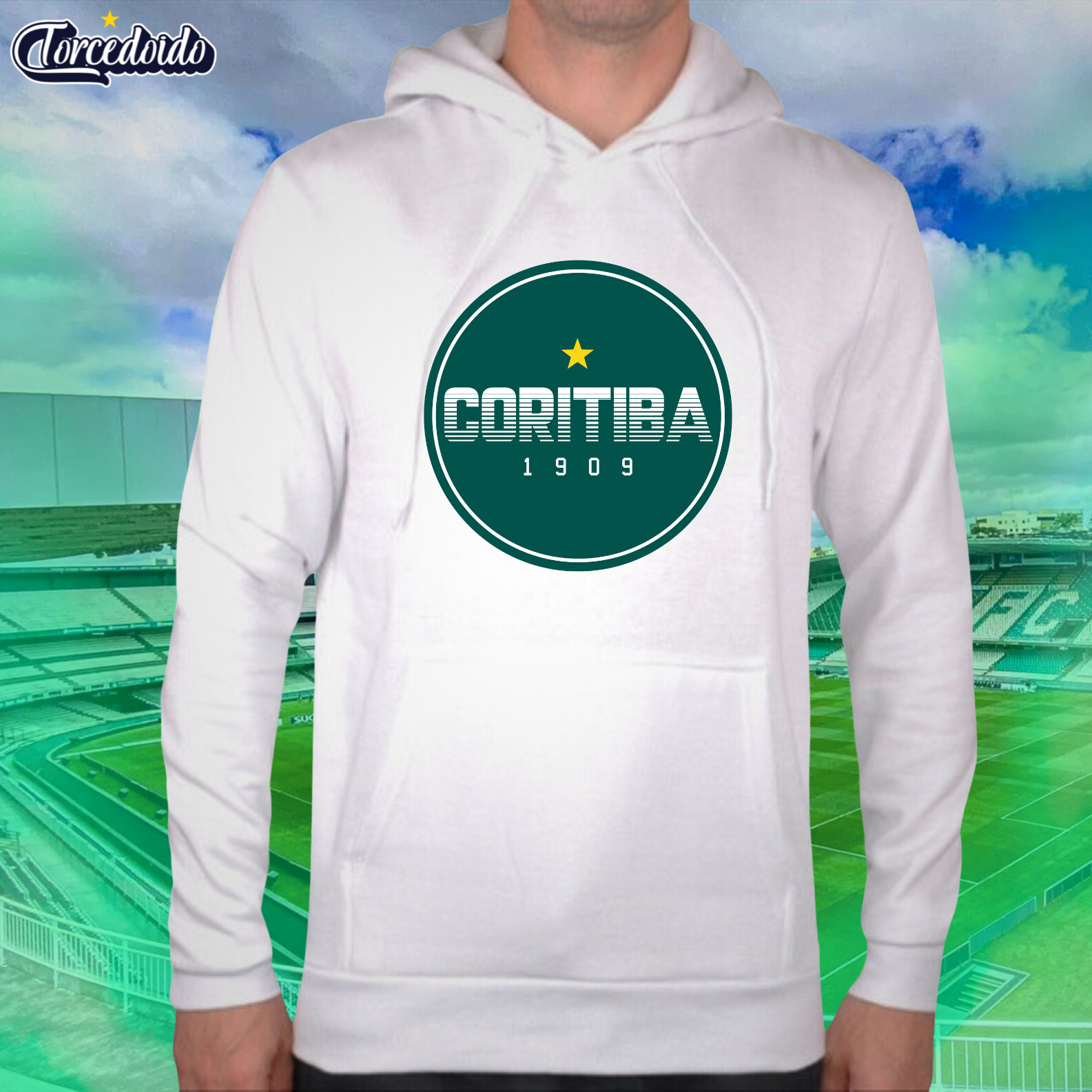 Moletom Canguru Coritiba Logo - Coritiba