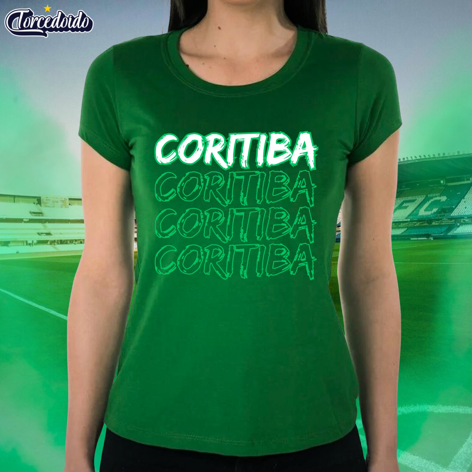 Camiseta Baby Look Coritiba 3x - Coritiba
