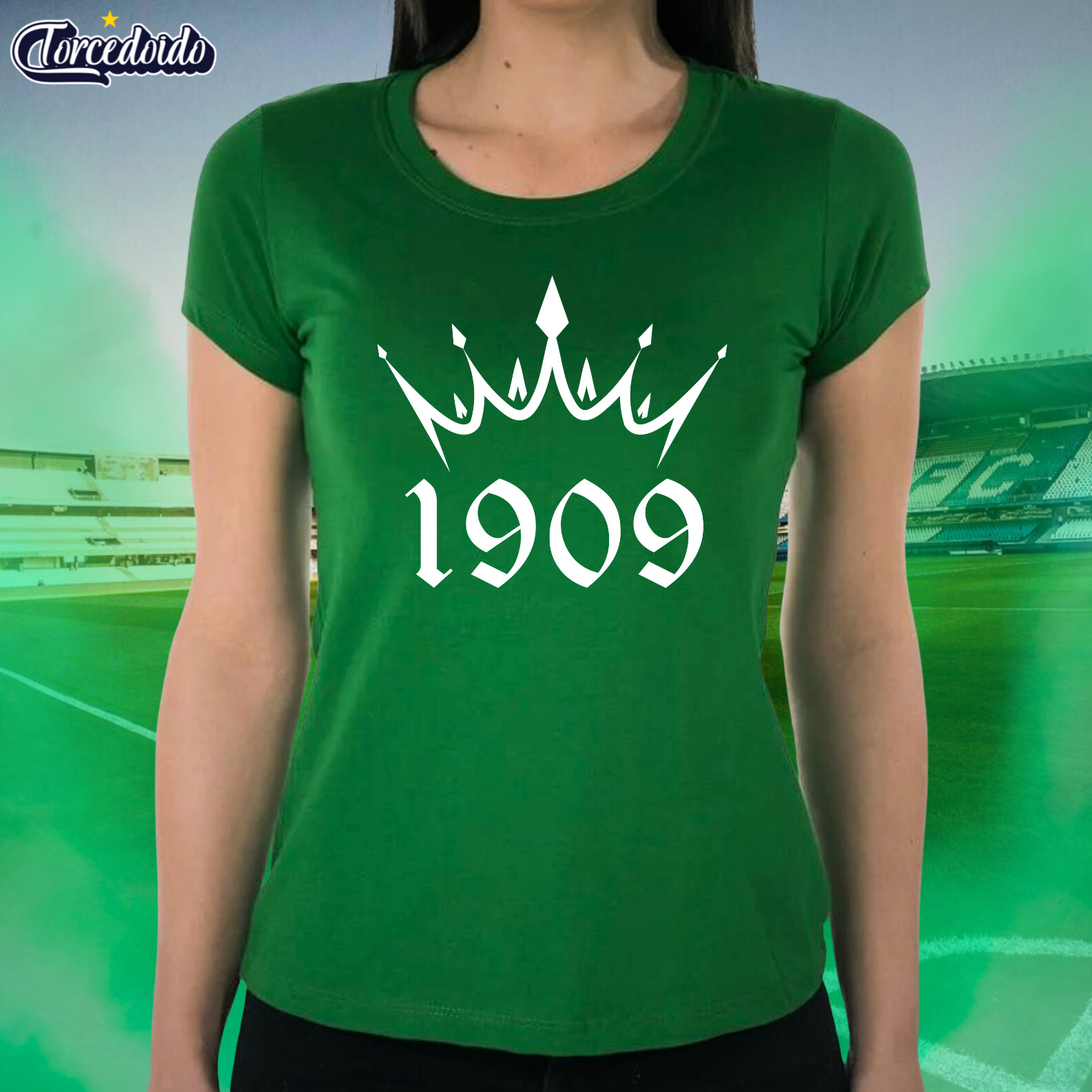 Camiseta Baby Look Padrão 1909 - Coritiba
