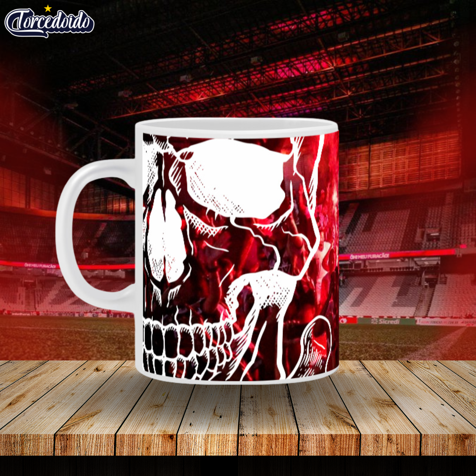 Caneca Cerâmica Torcida Skull - Athletico