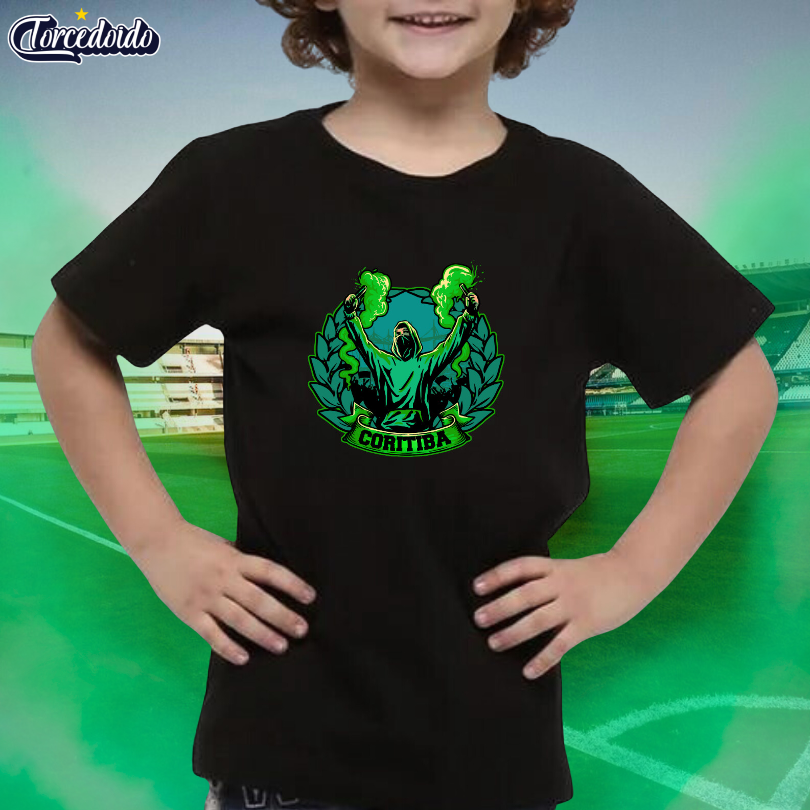 Camiseta infantil Smoke - Coritiba